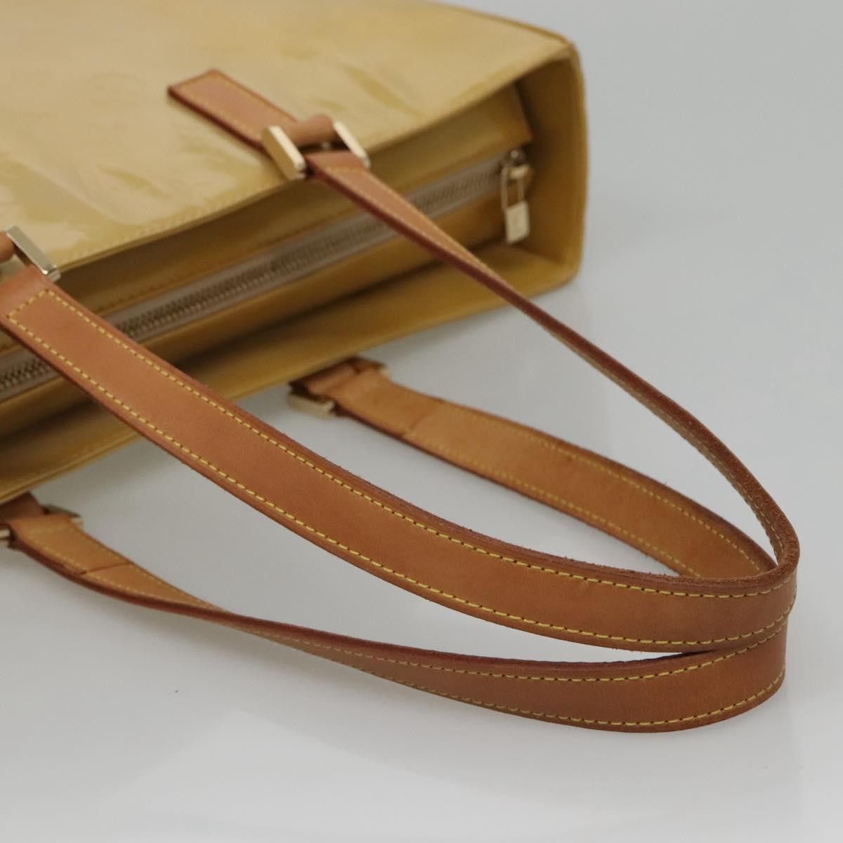 Louis Vuitton LOUIS VUITTON Monogram Vernis Columbus Tote Bag Beige M91023 Size ONE SIZE - 7 Thumbnail