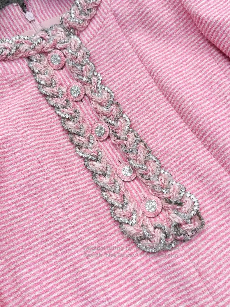 Chanel Chanel Striped rhinestone rolled edge mid-sleeved dress Size XS / US 0-2 / IT 36-38 - 4 Thumbnail