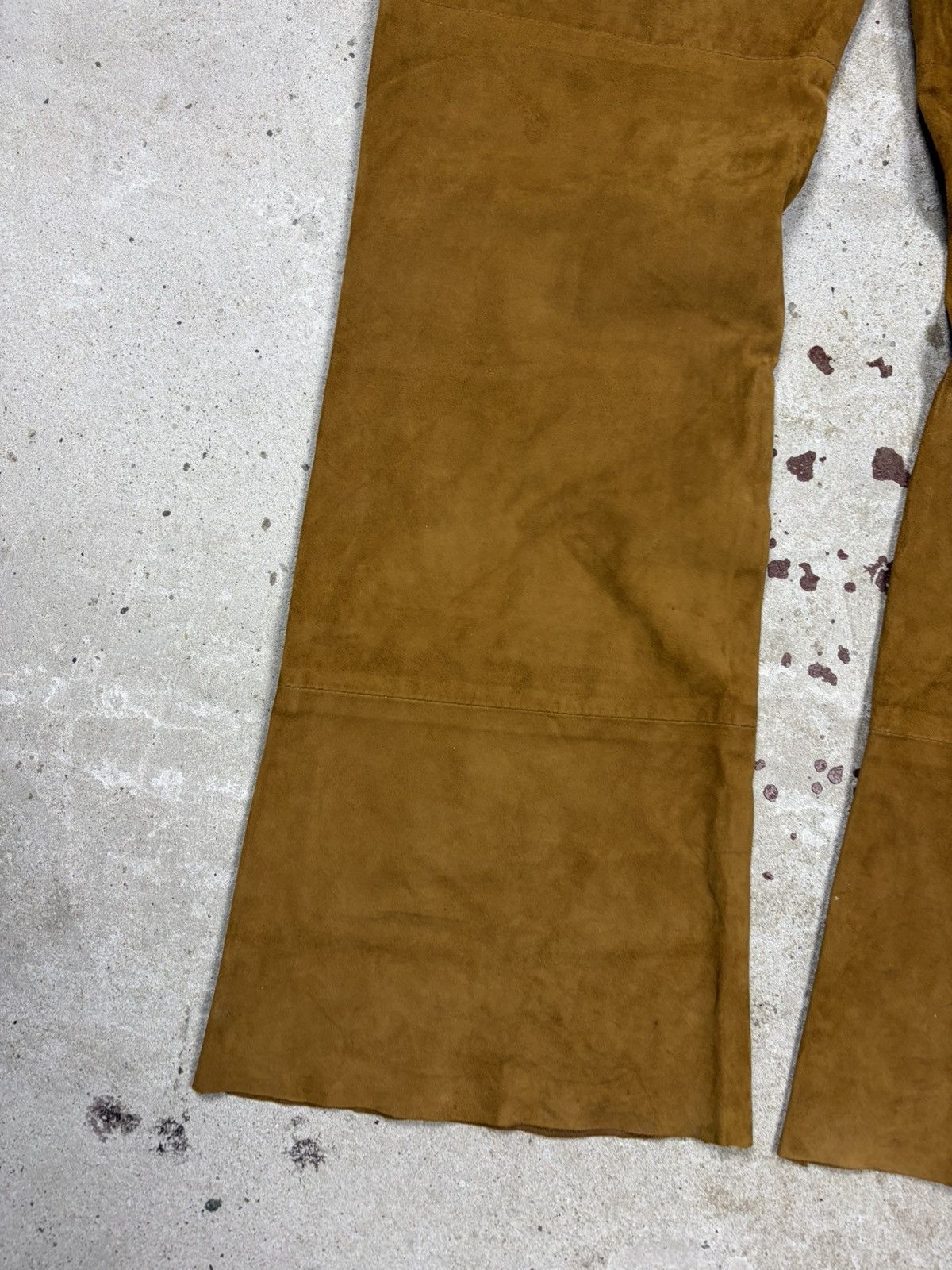 Dolce & Gabbana 2000s Dolce & Gabbana Camel Suede Leather Bootcut Pants Flar Size US 31 - 15 Thumbnail