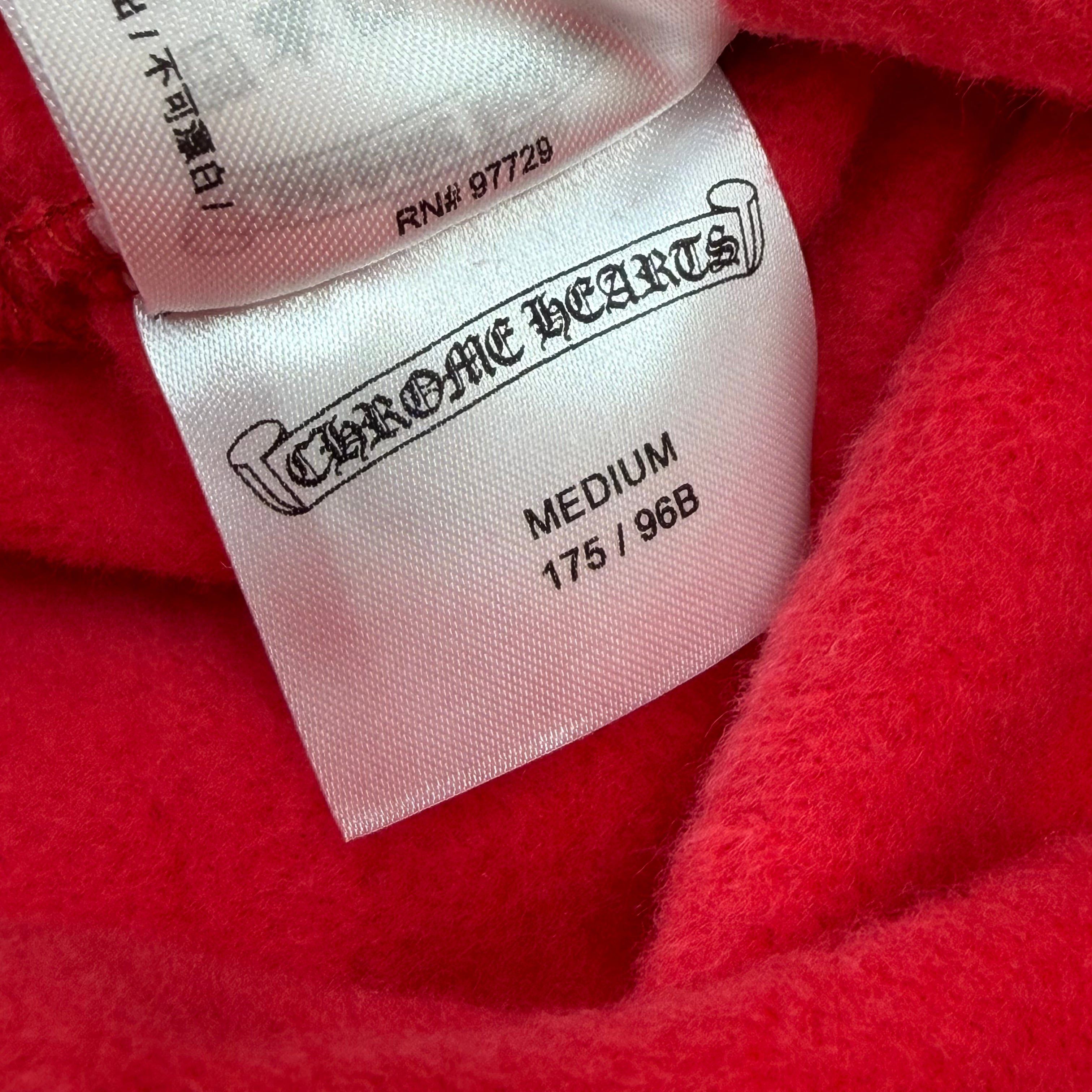 Chrome Hearts Chrome Hearts Red Scroll Logo Hoodie M Size US M / EU 48-50 / 2 - 6 Thumbnail