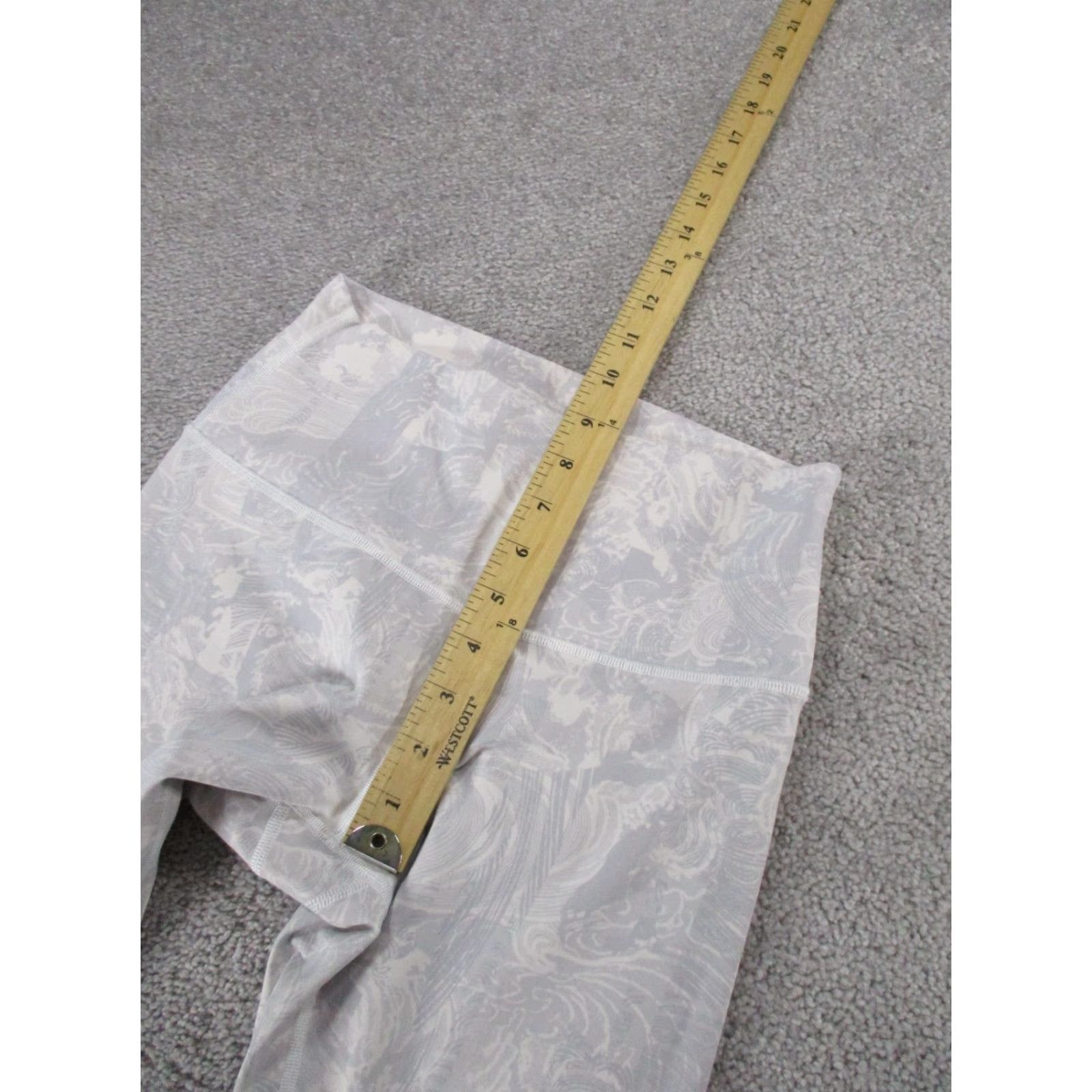 Lululemon Lululemon Leggings Wunder Under Crop HR Eternal Wave White Gray Womens 6 Size 28" / US 6 / IT 42 - 5 Thumbnail