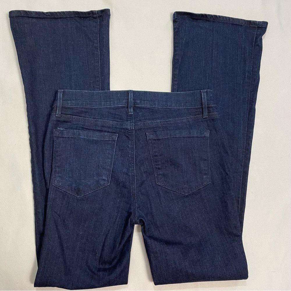 Loft Ann Taylor Loft Curvy Flare Dark Blue Denim Jeans Size 28 Size 28" / US 6 / IT 42 - 4 Thumbnail