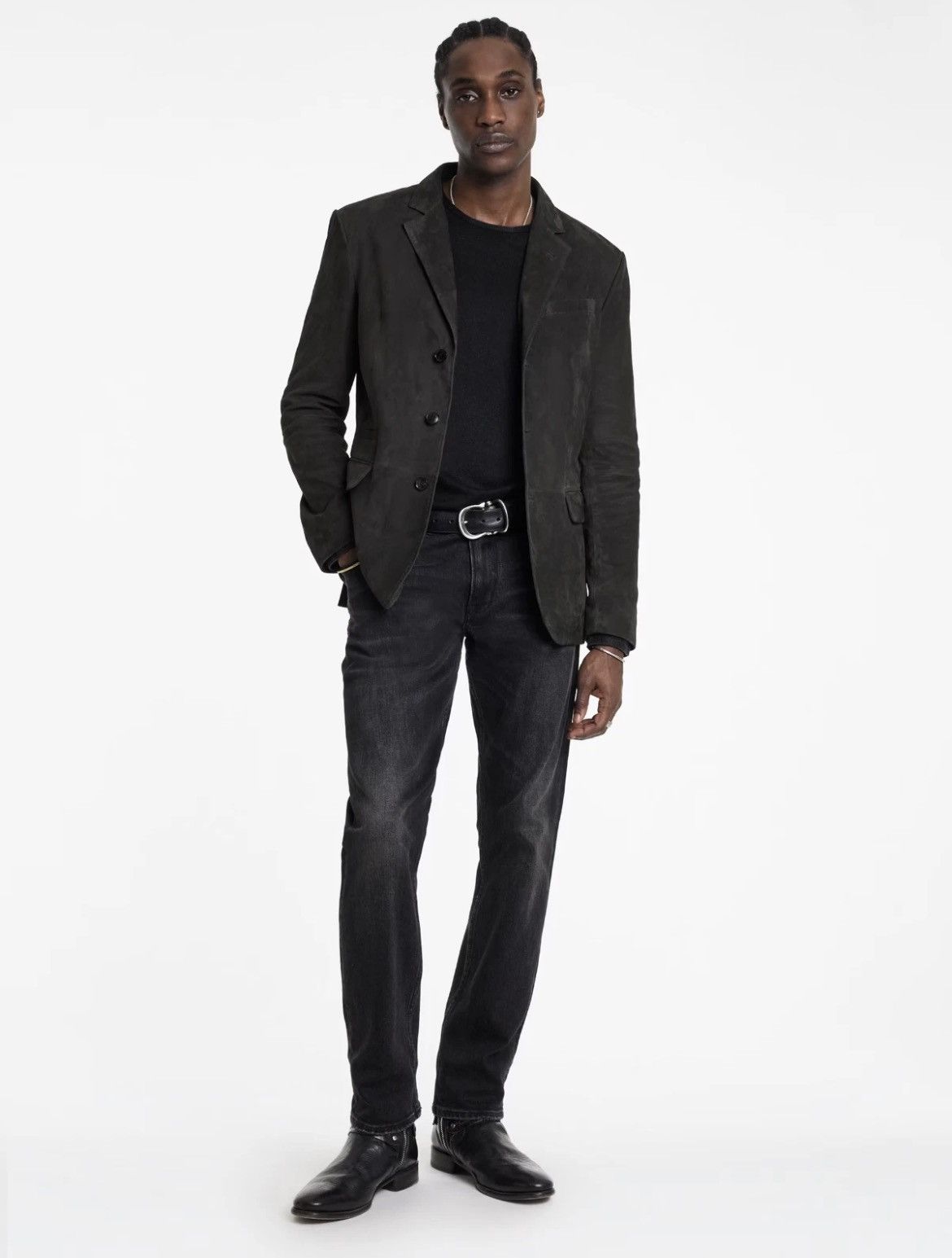 John Varvatos Rind Suede Leather Jacket EU 50 USA 40 Size US M / EU 48-50 / 2 - 3 Thumbnail