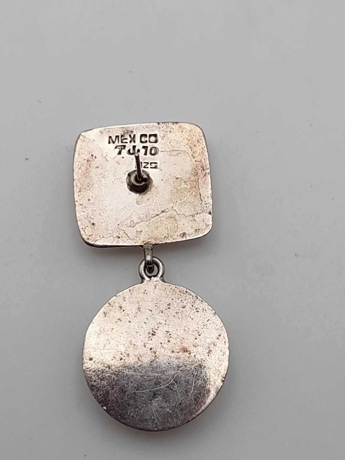 The Unbranded Brand Mexican Sterling Silver Dangle Earrings MEX 925 16.9g Size ONE SIZE - 4 Thumbnail