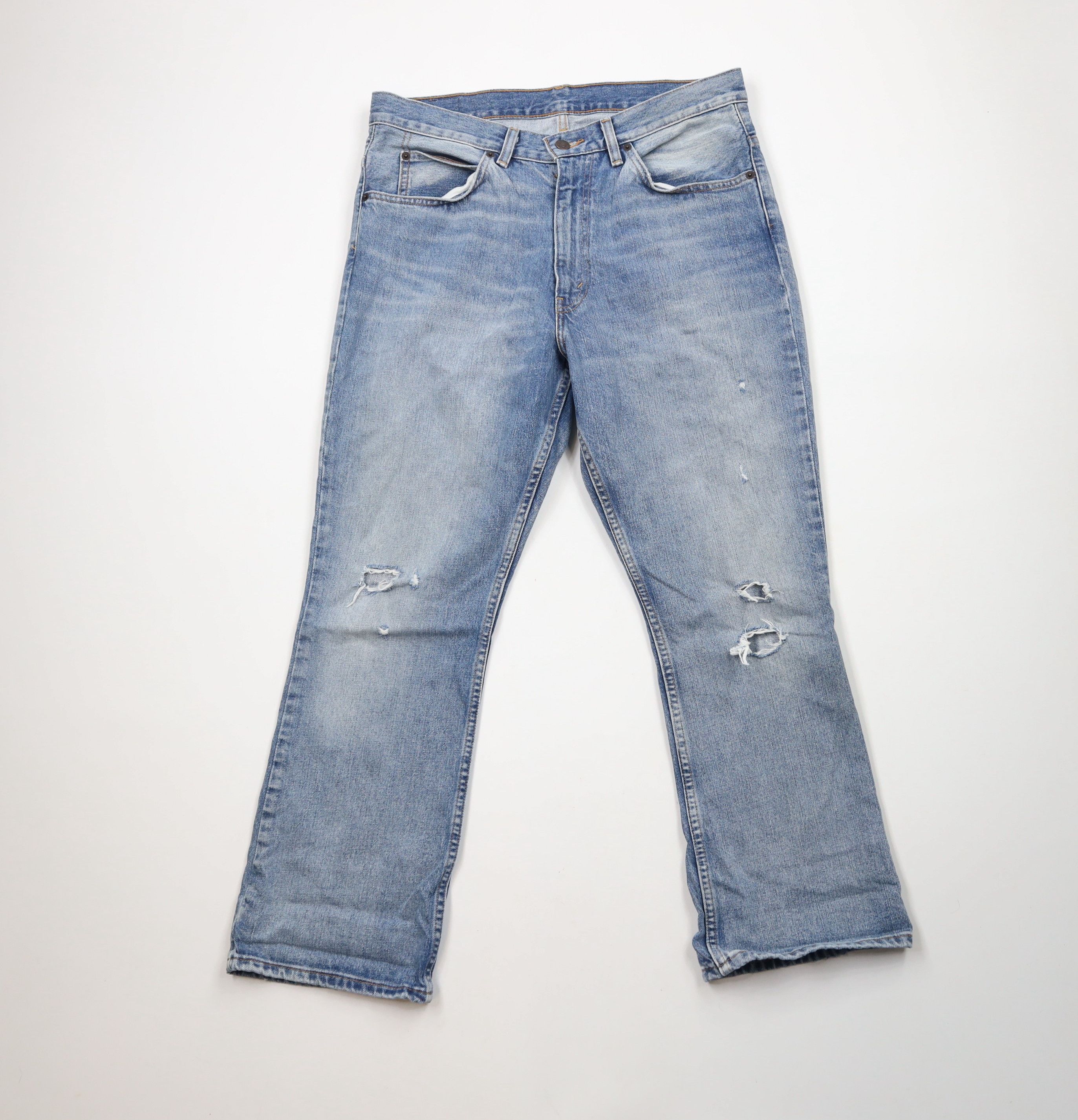 Levi's × Vintage Vintage Y2K Levis 517 Orange Tab Flared Bootcut Denim Jeans Size 31" - 1 Thumbnail