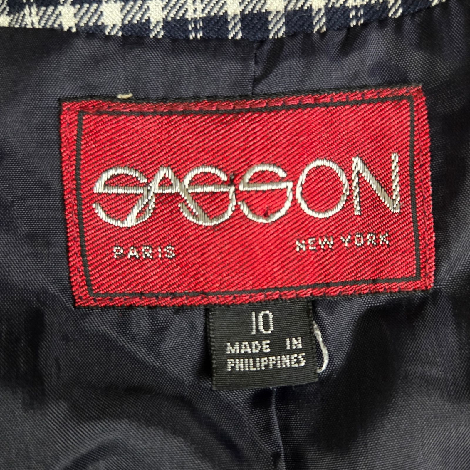 Vintage Vintage Navy Plaid Crop Blazer Size 10 Size L / US 10 / IT 46 - 8 Thumbnail