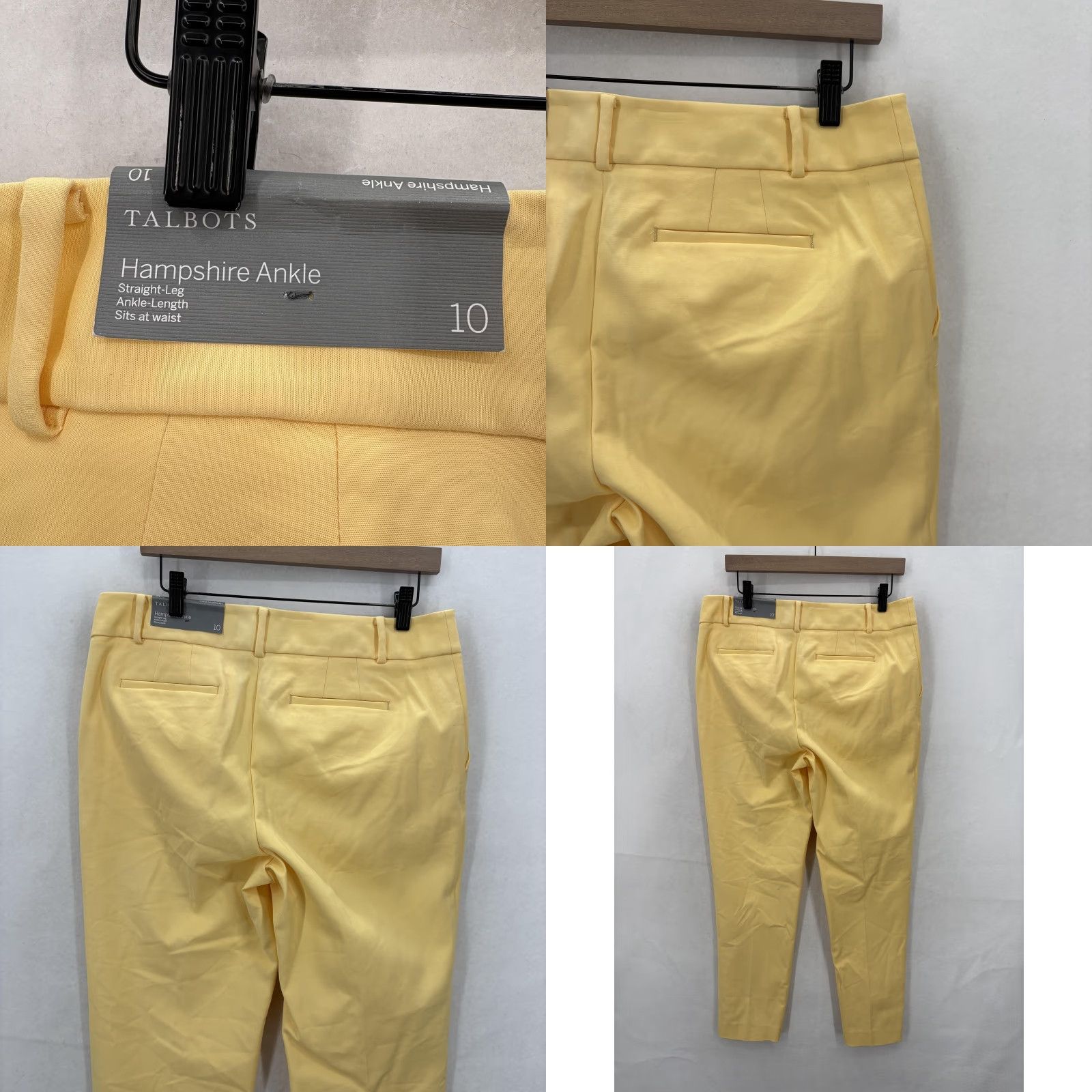 Talbots Talbots Hampshire Ankle Pants Womens 10 Yellow Straight Leg Stretch Work Career Pants Size 32" / US 10 / IT 46 - 9 Thumbnail