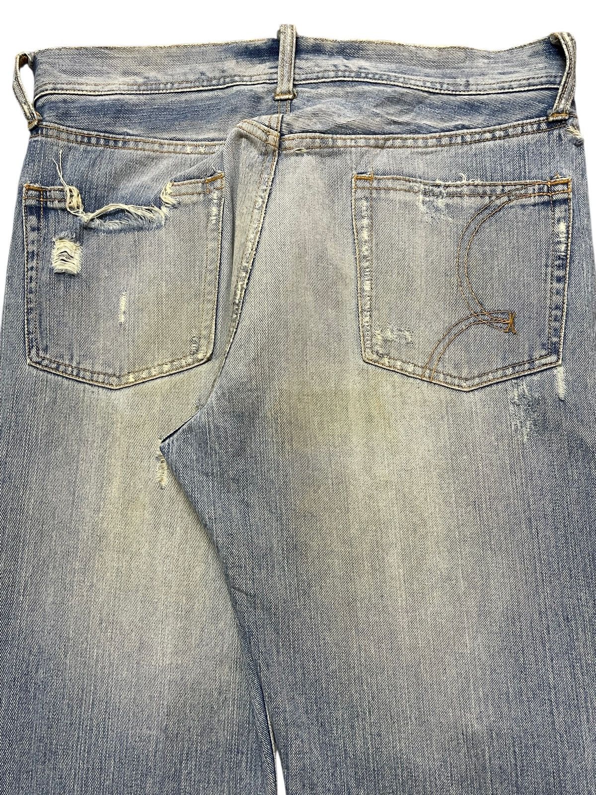 KMRii Vintage Japanese Brand Studded Faded Mud Wash Distress Loose Size US 32 / EU 48 - 6 Thumbnail