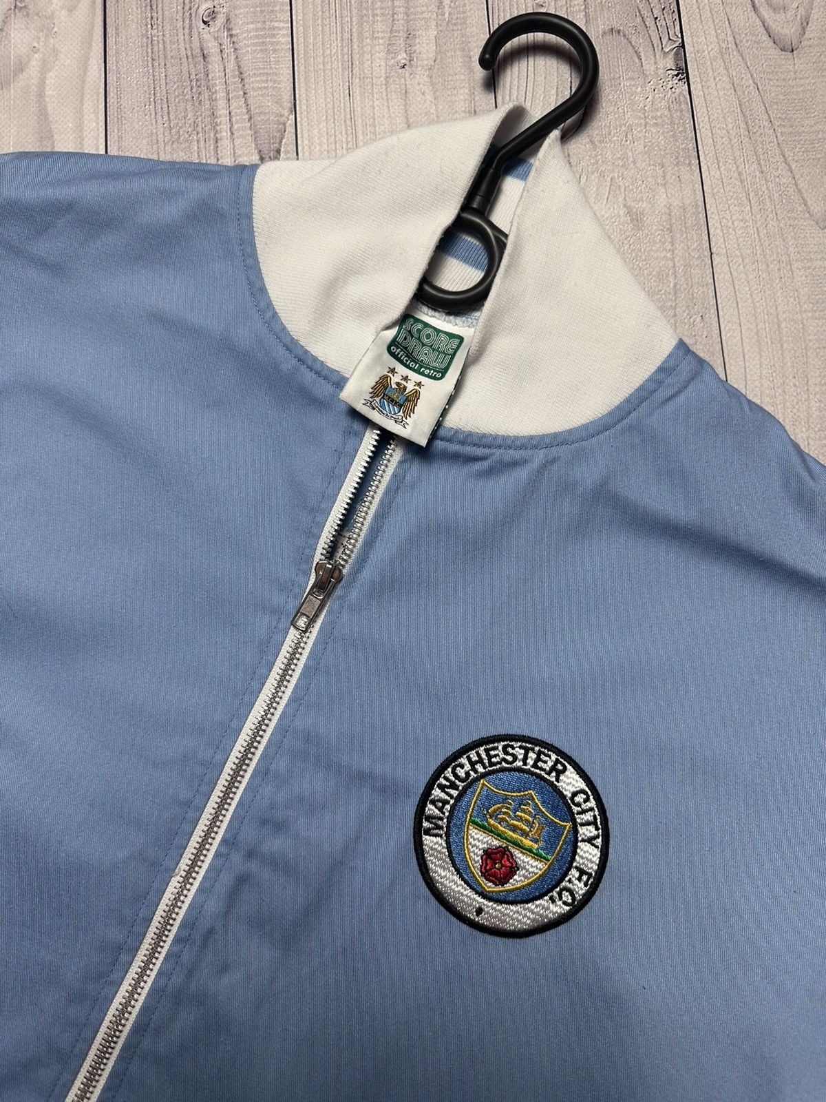 Vintage Vintage Manchester City soccer retro jacket Score Draw L Size US L / EU 52-54 / 3 - 4 Thumbnail