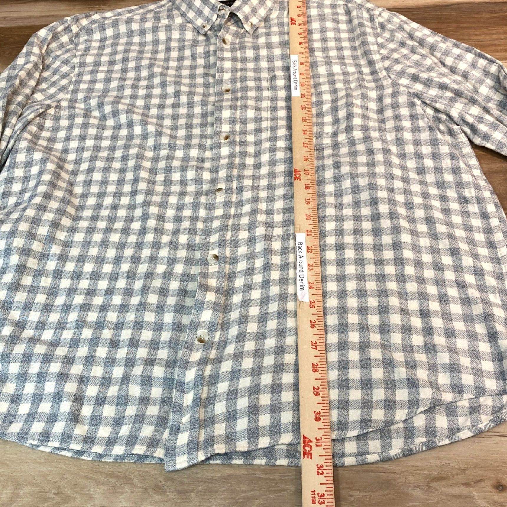 Banana Republic Banana Republic Shirt Mens XXL Slim Fit Flannel Gingham Check Button Down Long Sleeve Casual Geometric Pocket Collared Vintage No Size US XXL / EU 58 / 5 - 4 Thumbnail
