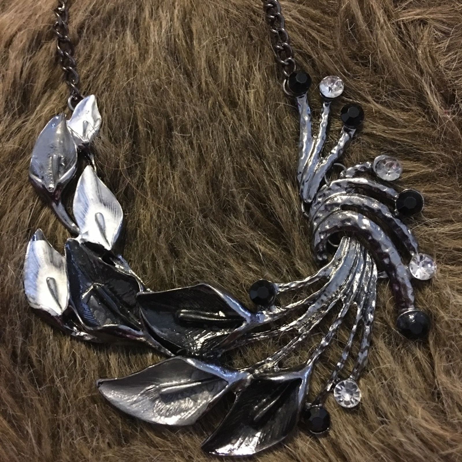 Betsey Johnson Betsey Johnson silver & black chrome necklace Size ONE SIZE - 6 Thumbnail