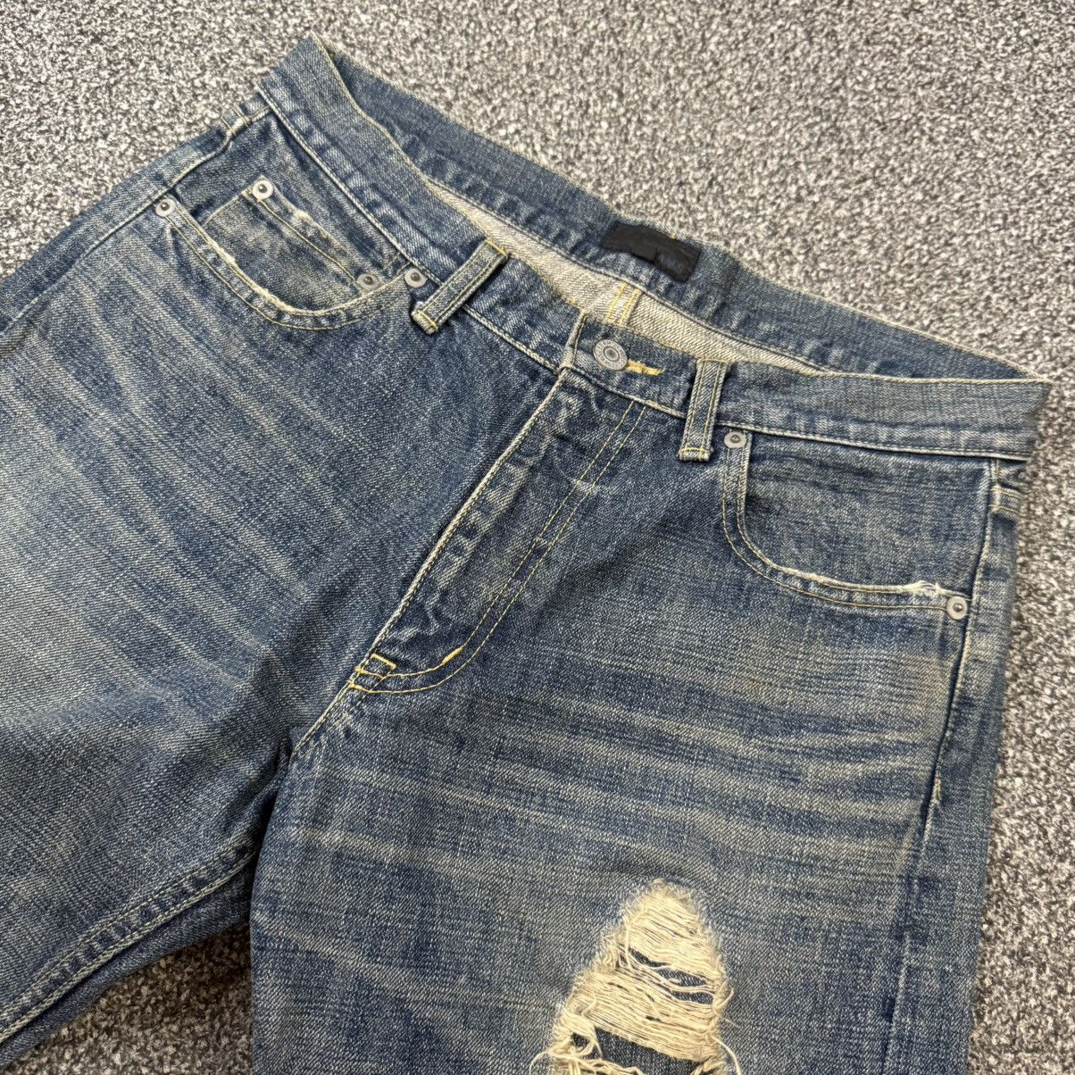 Beams Plus 🔥🇯🇵 Vintage 90s Japanese Distressed Beams Denim Size US 31 - 3 Thumbnail