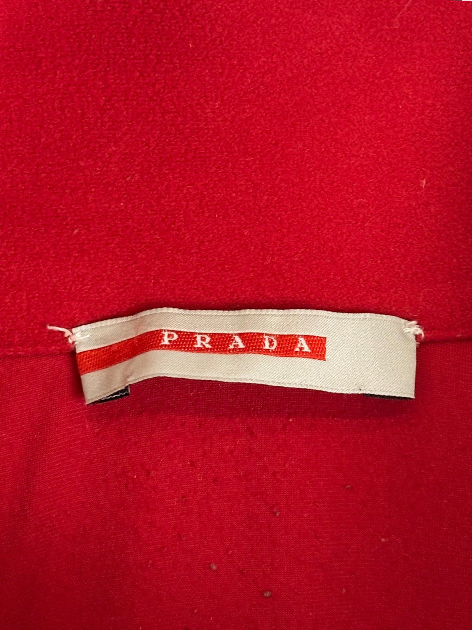Prada Prada Red Quarter Zip Pullover Size US S / EU 44-46 / 1 - 8 Thumbnail