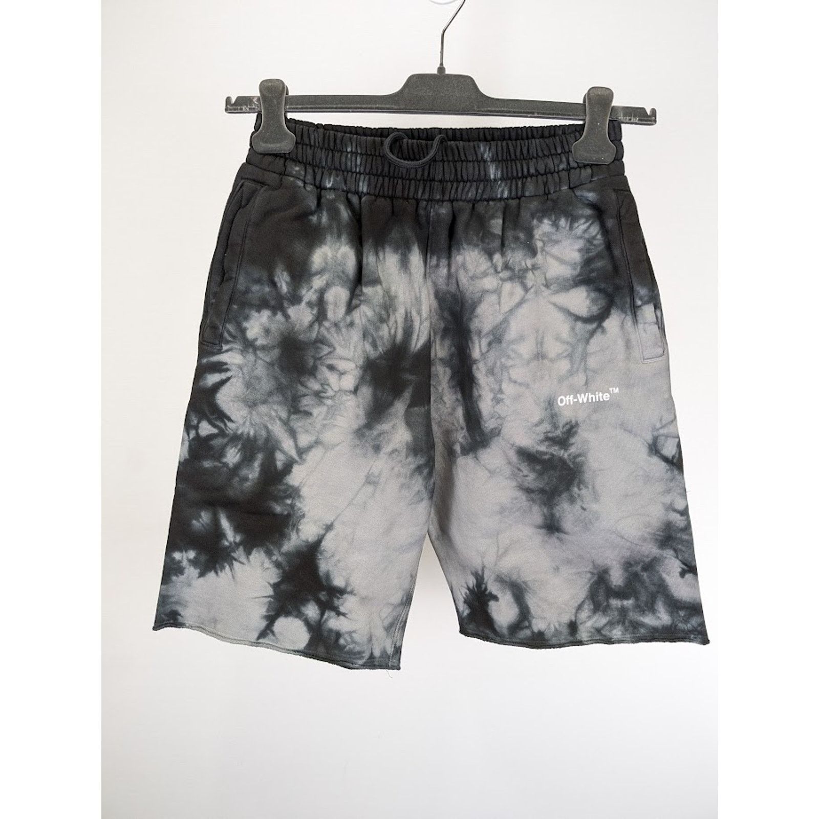 Off-White o1rshd1 Diag Tie Dye Sweatshorts in Warm Grey White M Size US 32 / EU 48 - 6 Thumbnail