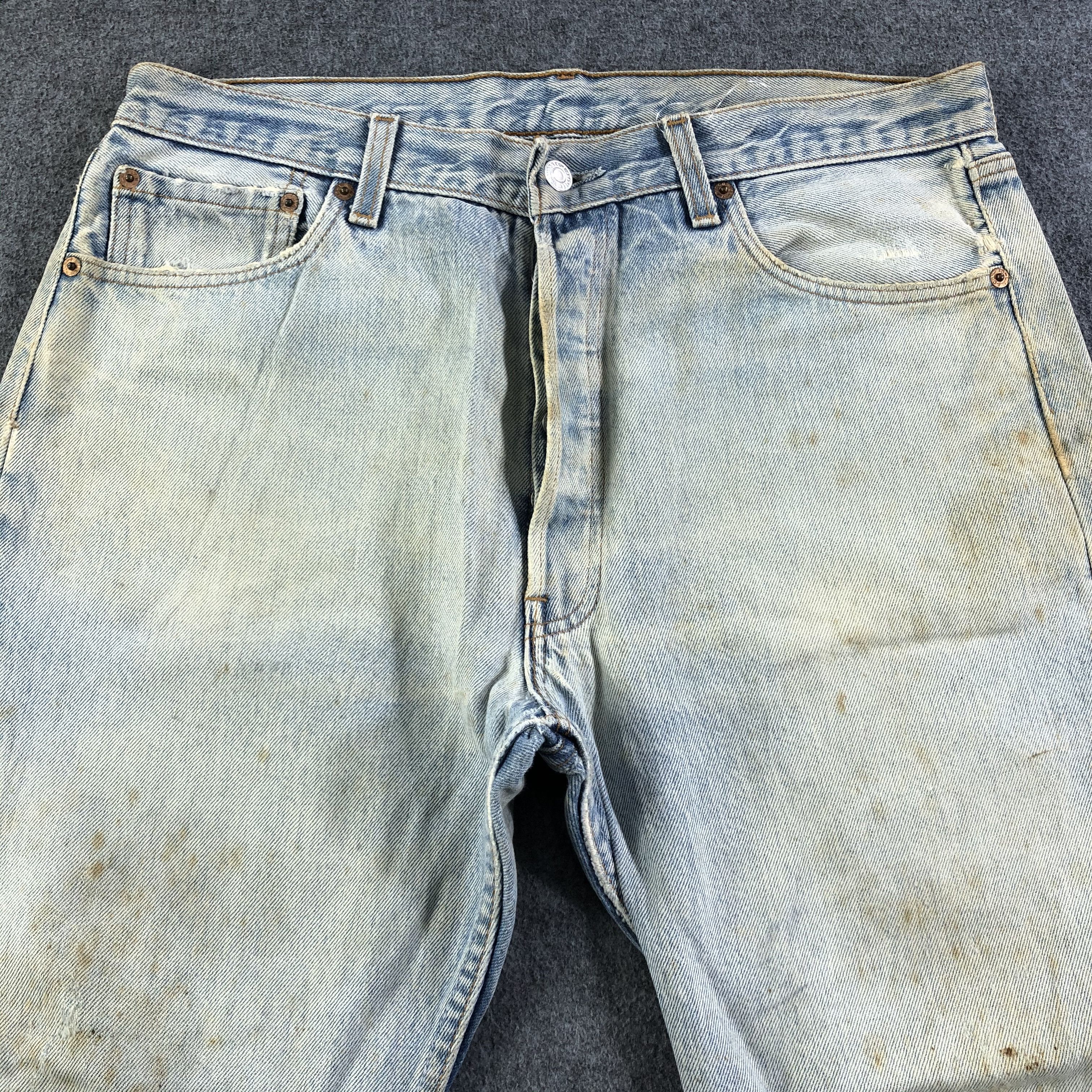 Levi's Vintage Light Wash Levis 501 Jeans-J2775 Size US 35 - 3 Thumbnail