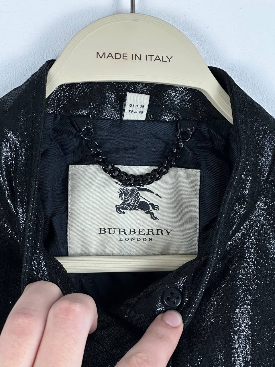 Burberry Rare Burberry Goat Skin Shine Leather Jacket Size M / US 6-8 / IT 42-44 - 9 Thumbnail