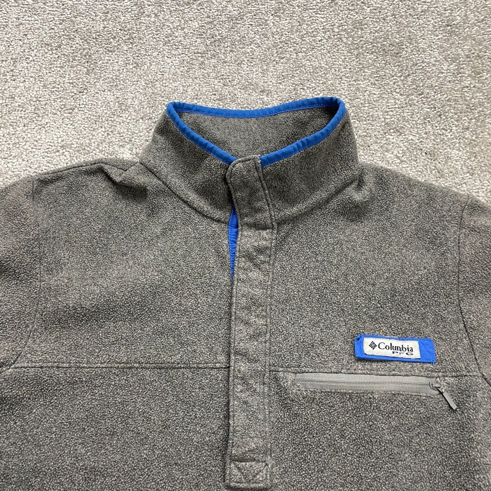Vintage Columbia Harborside Jacket Mens Small Gray Fleece 1/4 Snap Button Outdoor Hiking Size US S / EU 44-46 / 1 - 3 Thumbnail