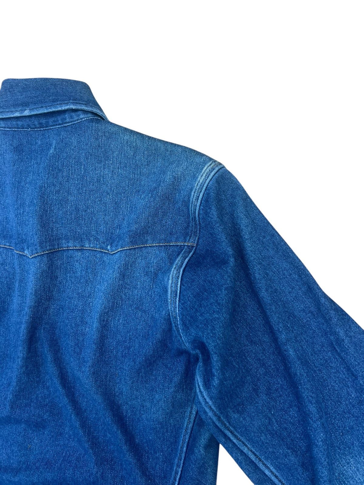 junhashimoto Junhashimoto Japan Distress Fade Denim Stretch Western Shirt Size US M / EU 48-50 / 2 - 18 Thumbnail