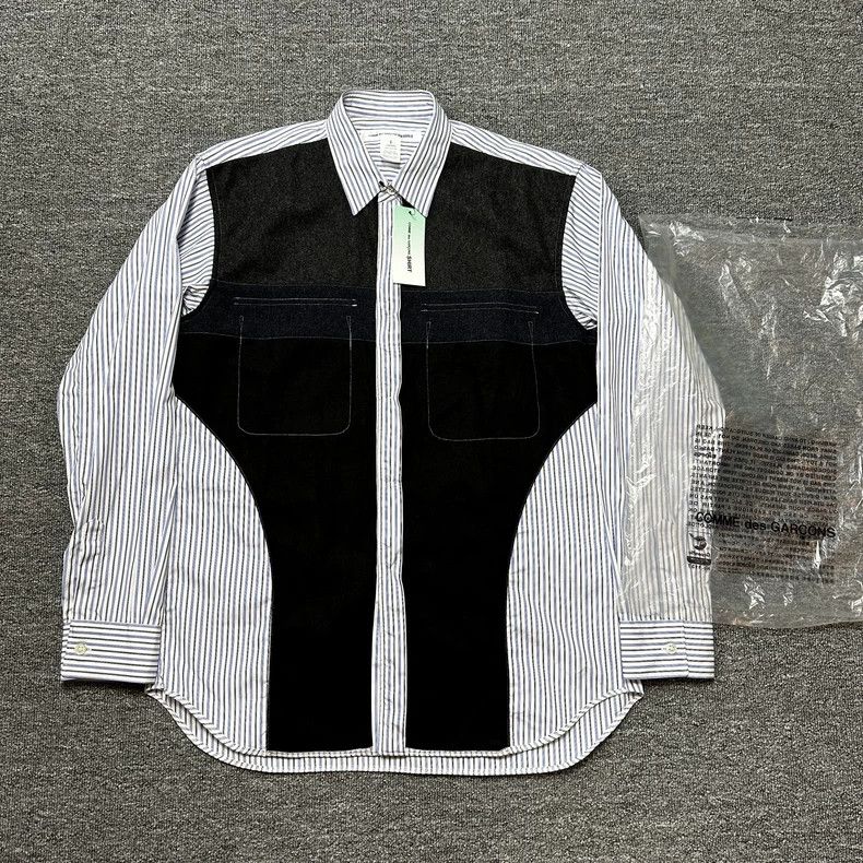 Comme des Garcons Comme Des Garcons Patchwork striped shirt Size US S / EU 44-46 / 1 - 1 Thumbnail