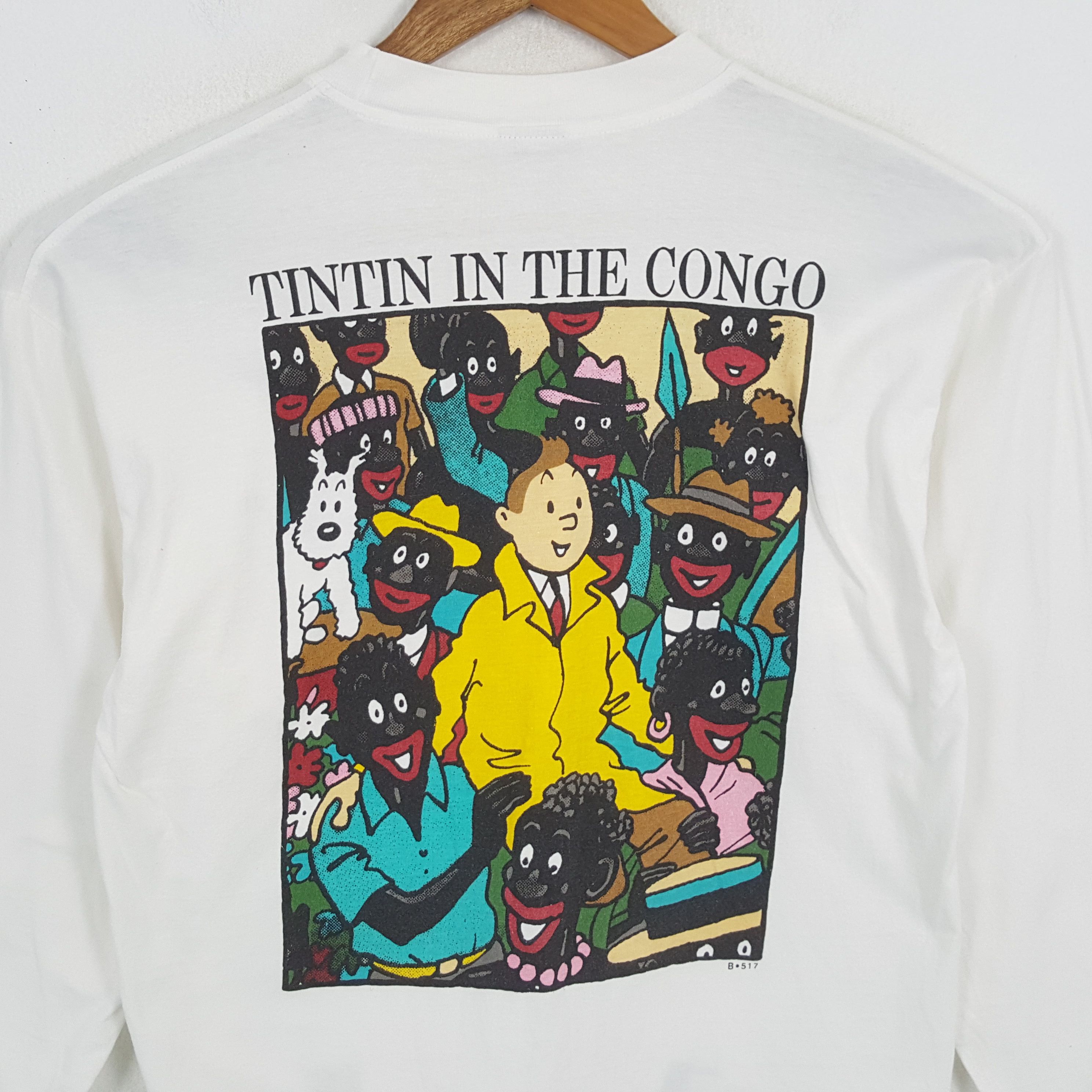 Vintage Vintage TINTIN IN THE CONGO American Cartoon Movie T-Shirts Size US L / EU 52-54 / 3 - 2 Thumbnail