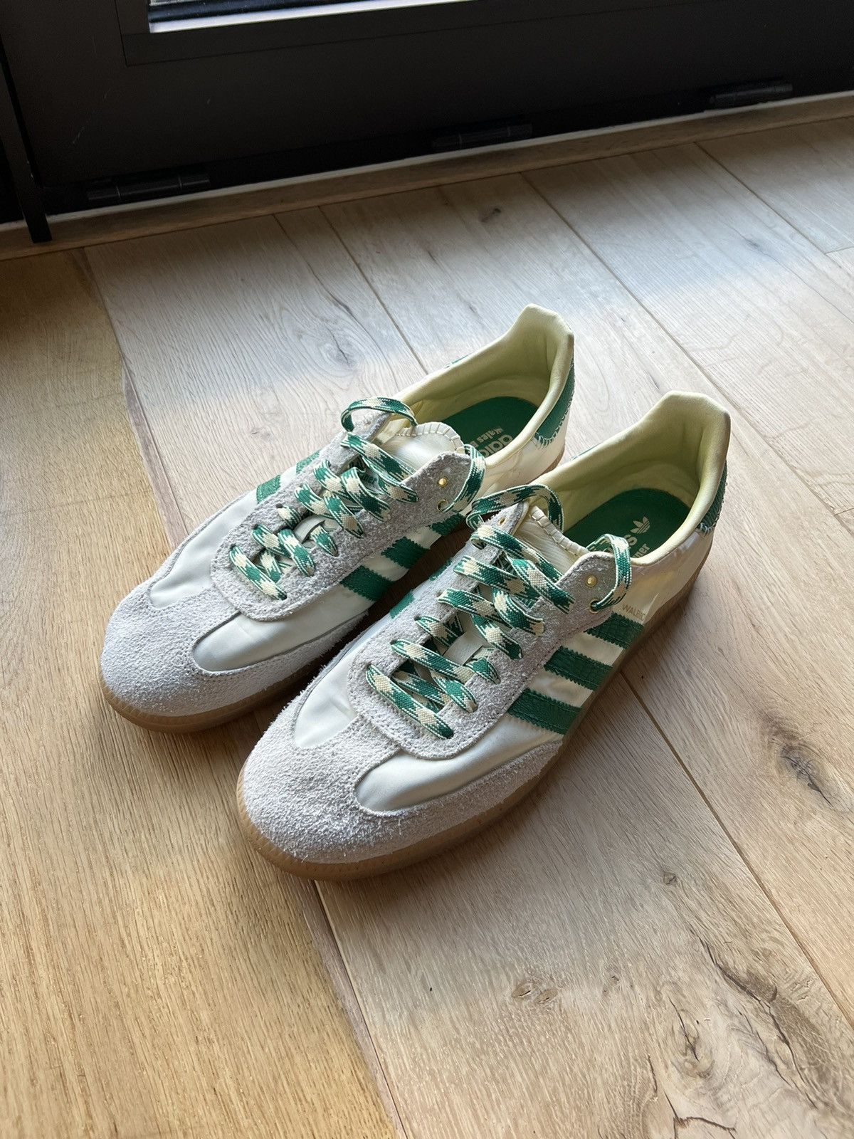 Adidas × Wales Bonner Adidas x Wales Bonner Samba ‘Cream White Bold Green’ Size US 12.5 / EU 45-46 - 3 Thumbnail