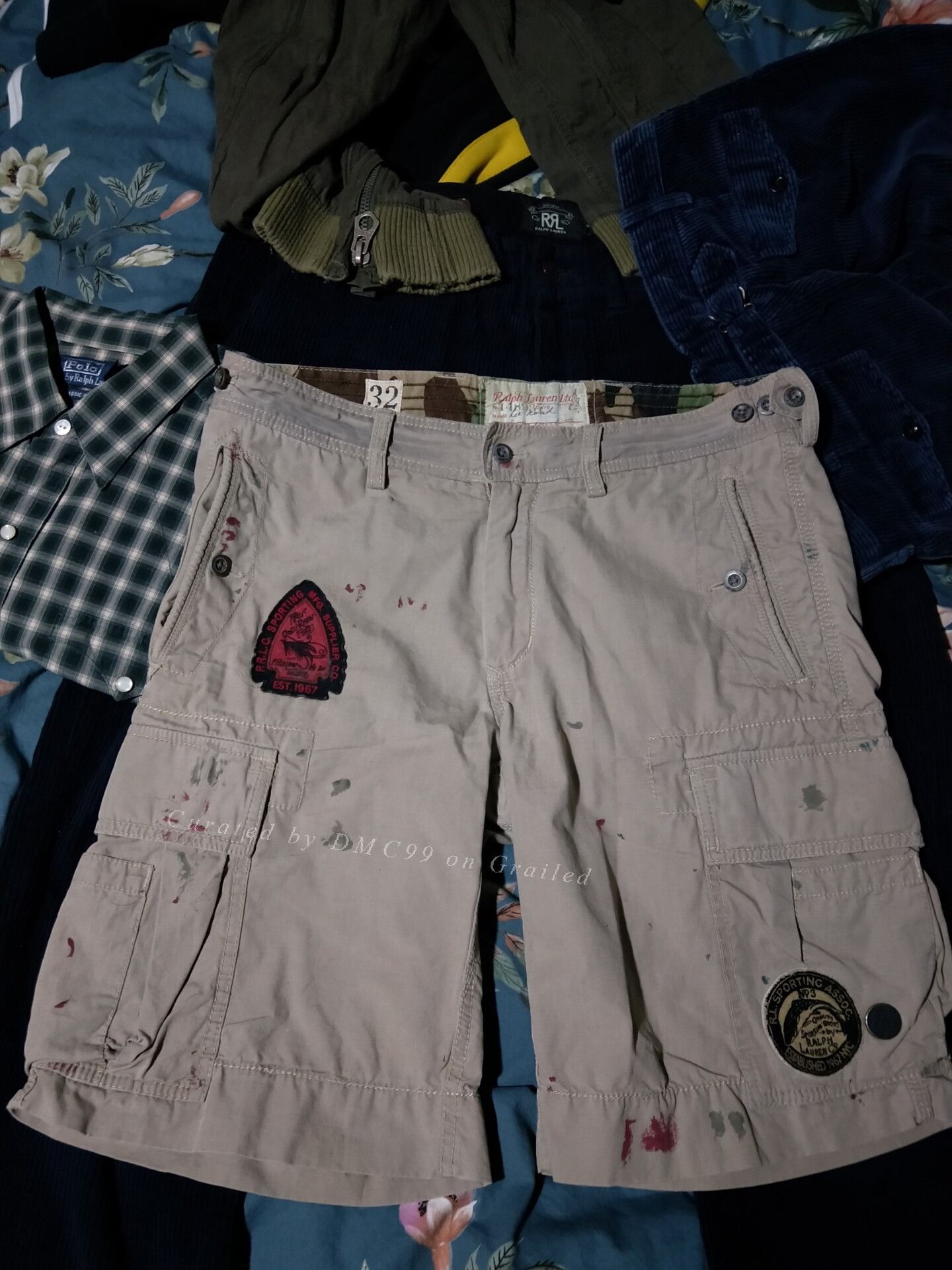 RRL Ralph Lauren Ralph Lauren Vintage Distressed Hunting Fishing Shorts Size US 30 / EU 46 - 1 Thumbnail
