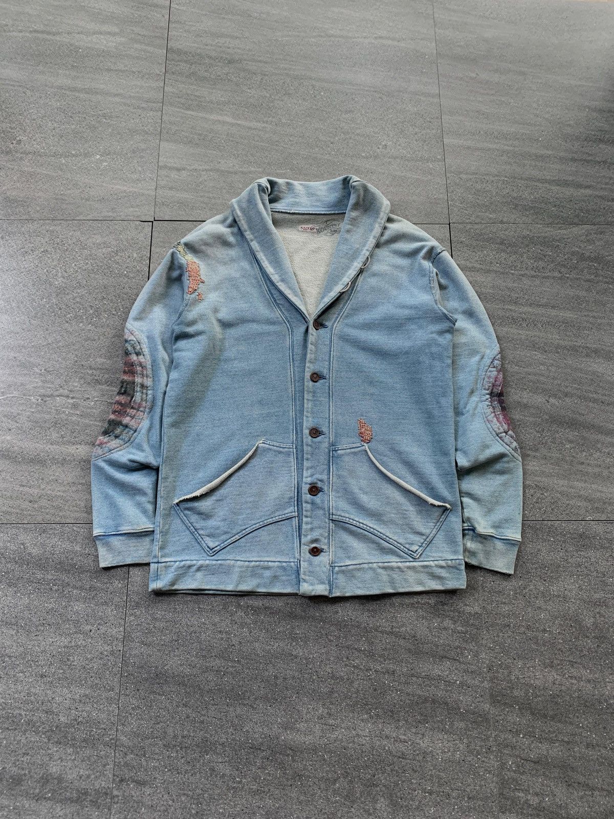 Kapital Kountry FREE TAX! Distressed Elbow Patch Denim Jacket Size US M / EU 48-50 / 2 - 2 Thumbnail