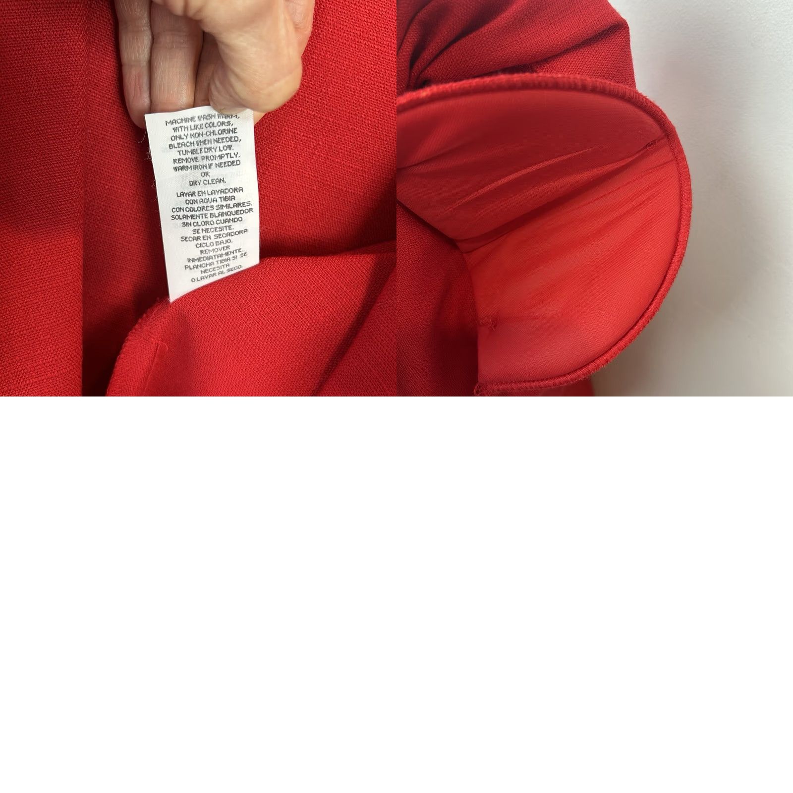 Vintage VINTAGE Red 1 Button Blazer Jacket Womens 16 Retro Holiday Office Career Size XXL / US 16-18 / IT 52-54 - 8 Thumbnail