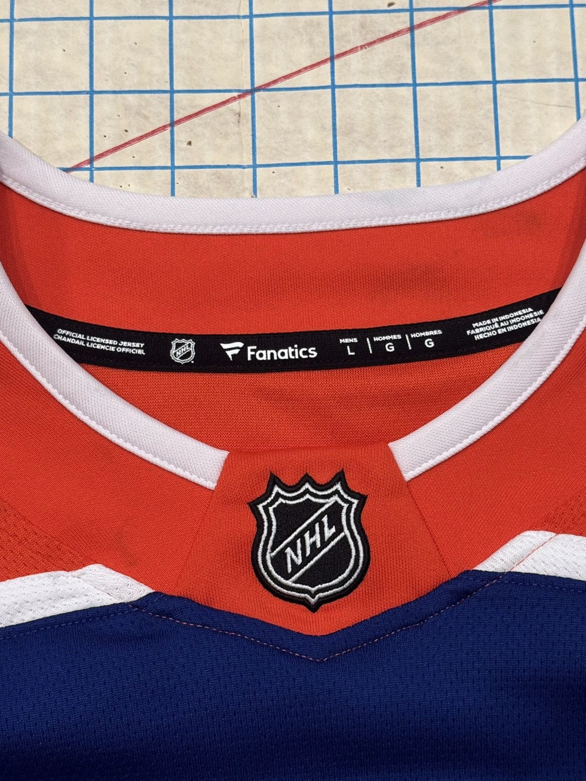 NHL Edmonton Oilers Blank Hockey Jersey Fanatics Mens Large Size US L / EU 52-54 / 3 - 7 Thumbnail
