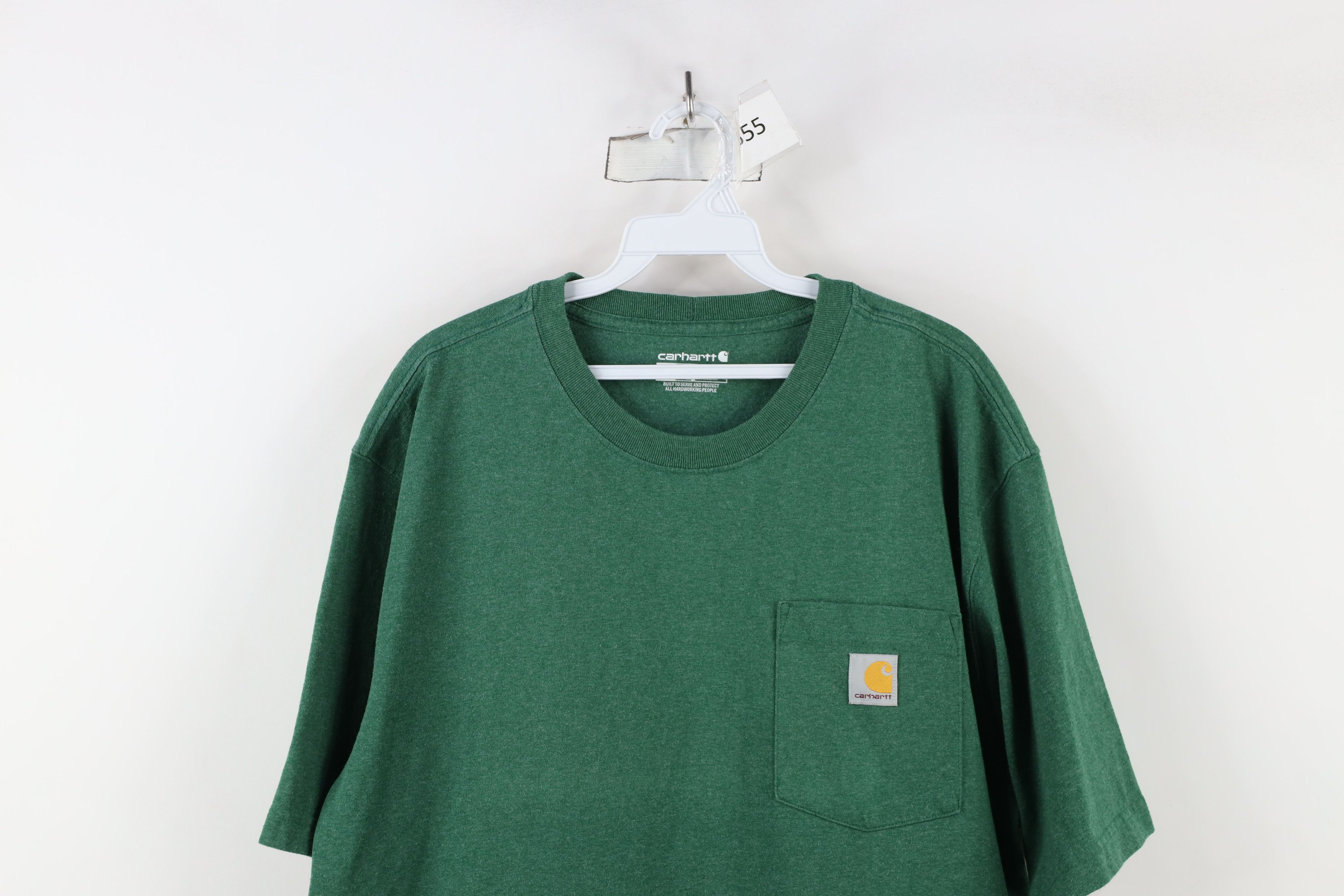 Carhartt × Vintage Vintage Y2K Carhartt Fit Heavyweight Pocket T-Shirt Green Size US L / EU 52-54 / 3 - 2 Thumbnail