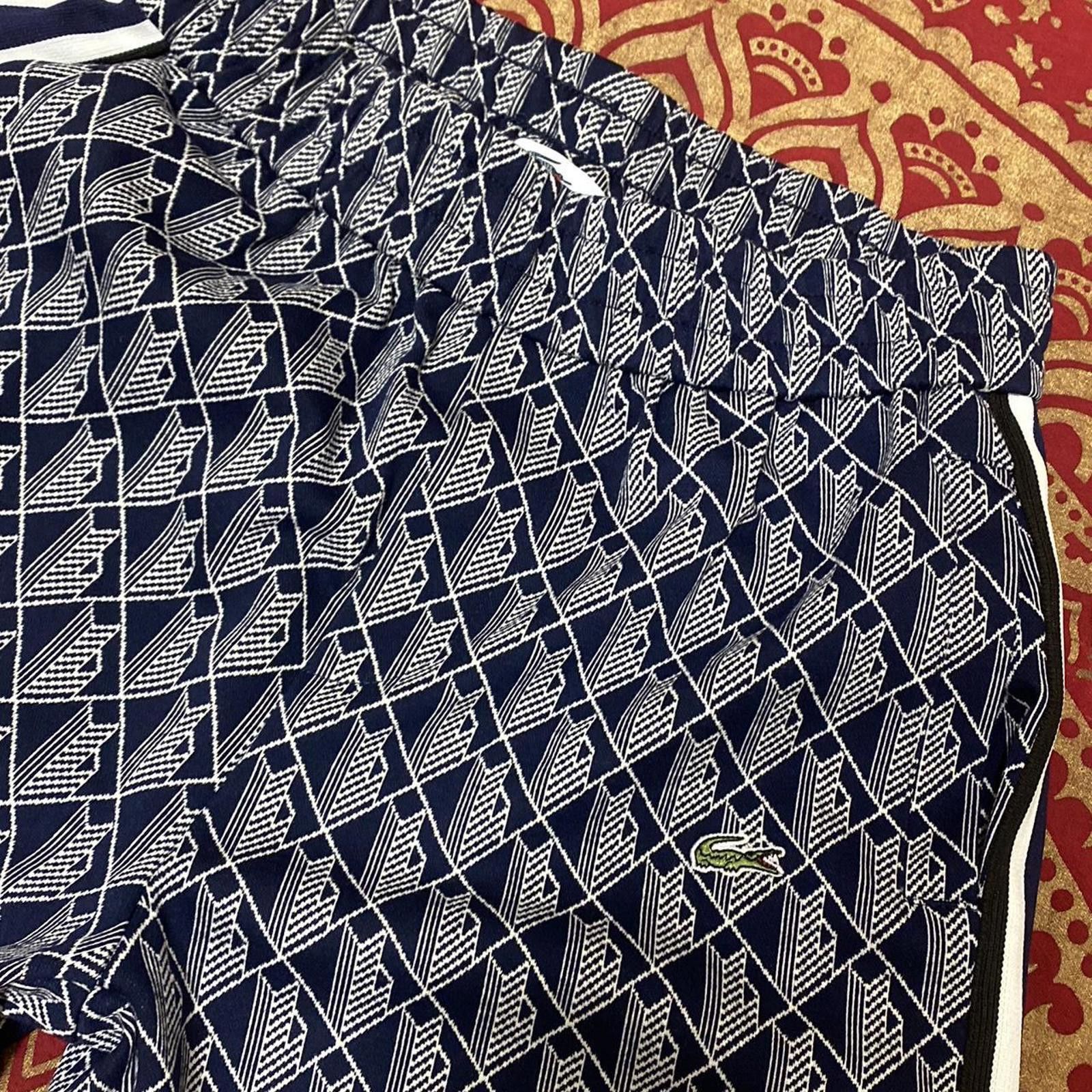 Lacoste Lacoste navy monogram croc track pants joggers / trackies Size US 32 / EU 48 - 2 Thumbnail