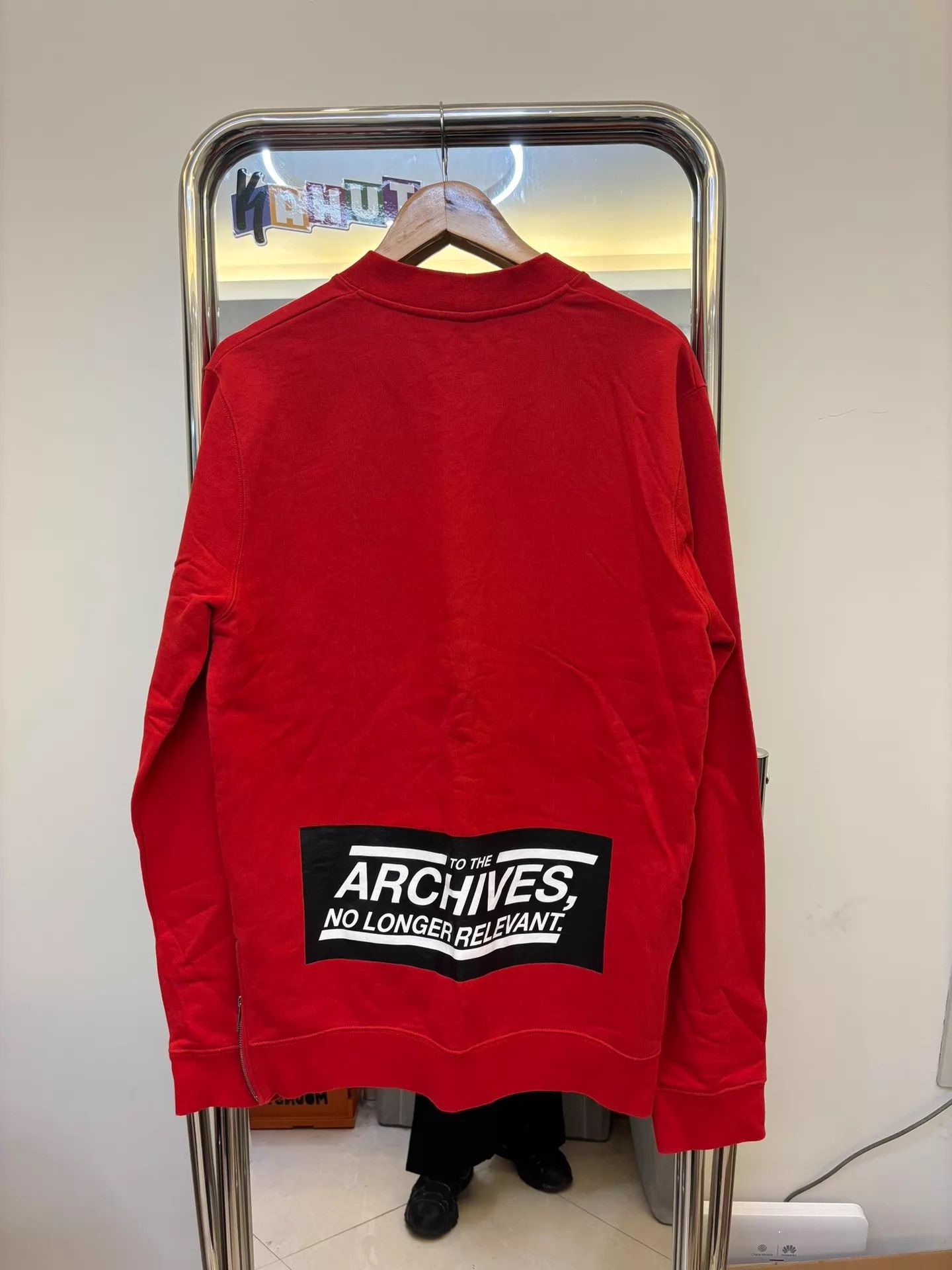Raf Simons Raf Simons Side-Zip Sweatshirts 90% New Archive Print L Size US L / EU 52-54 / 3 - 5 Thumbnail