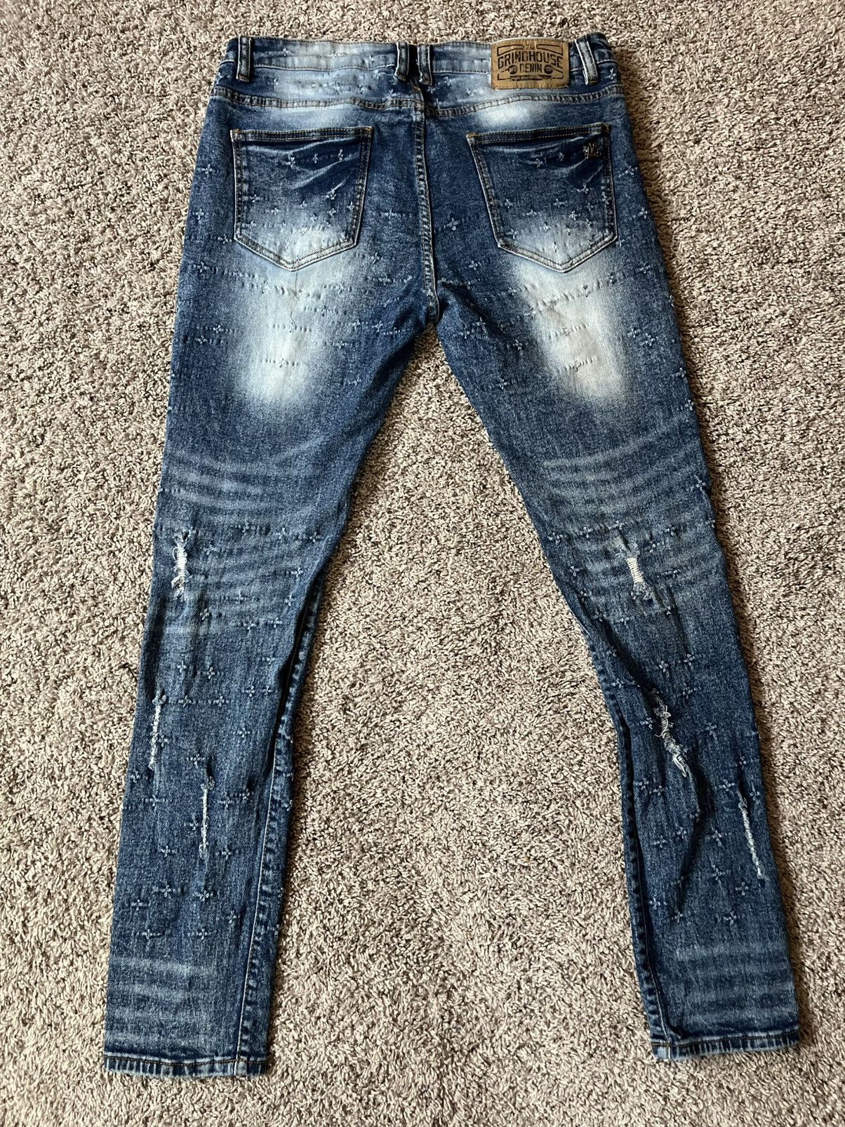 Other Vintage Washed Skinny Jean Demin Size US 36 / EU 52 - 2 Thumbnail