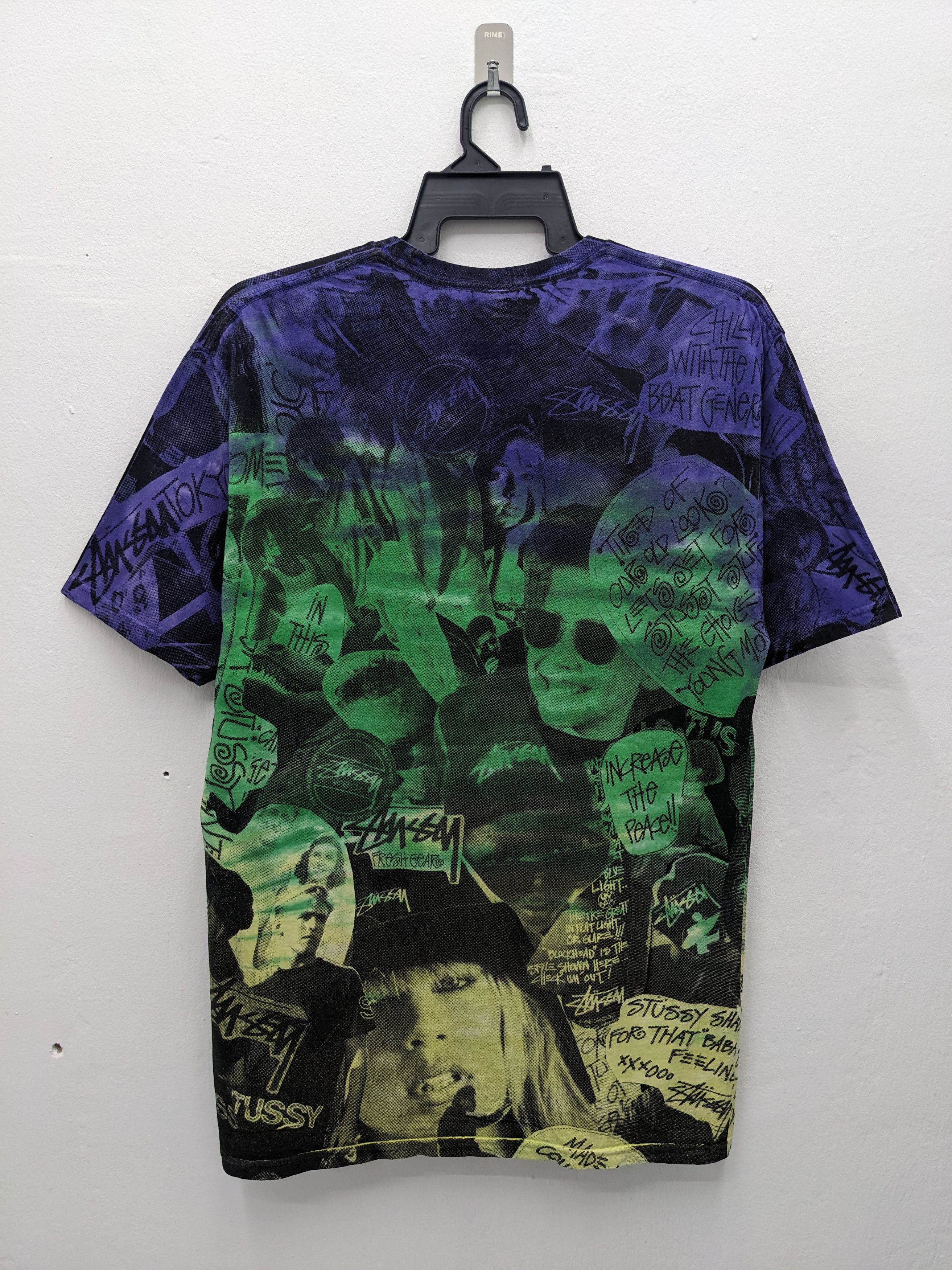 Stussy Rare Stussy Overprint Tshirt Size US L / EU 52-54 / 3 - 7 Thumbnail