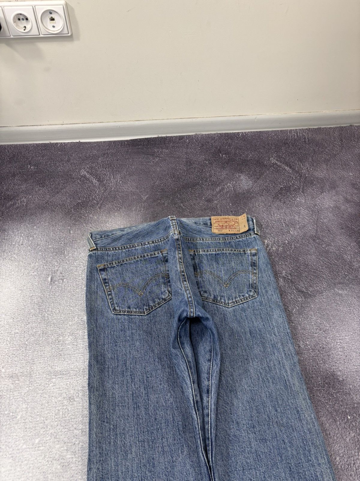 Levi's Vintage Levi’s 501 Men’s Blue USA Hype Denim Jeans Size US 34 / EU 50 - 4 Thumbnail