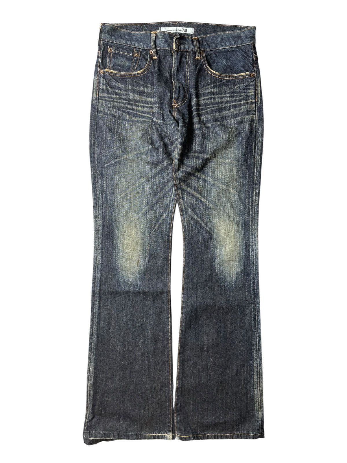 Edwin 2000s Edwin Japan Claw Marks Distressed Bootcut Jeans Size US 31 - 1 Thumbnail
