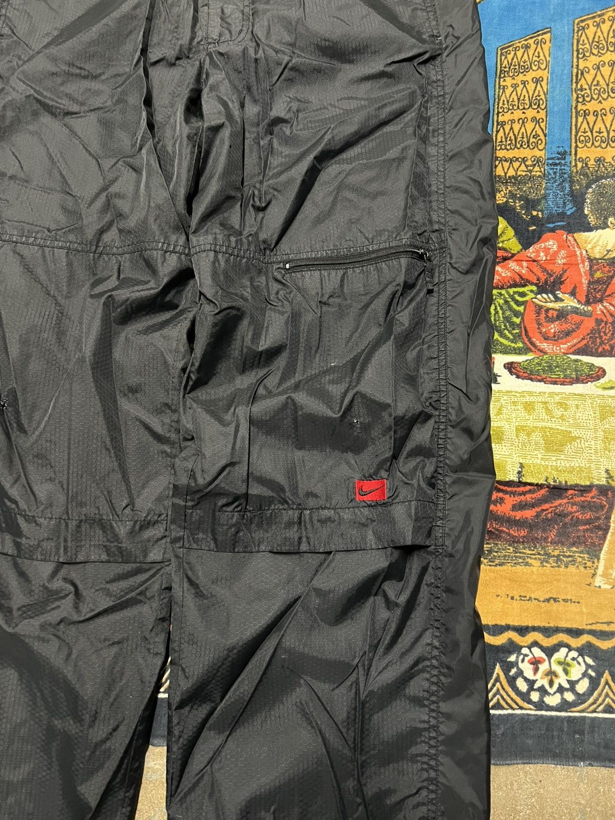 Nike Vintage Black Red Nike track pants Baggy Skater y2k Sports Size US 34 / EU 50 - 4 Thumbnail