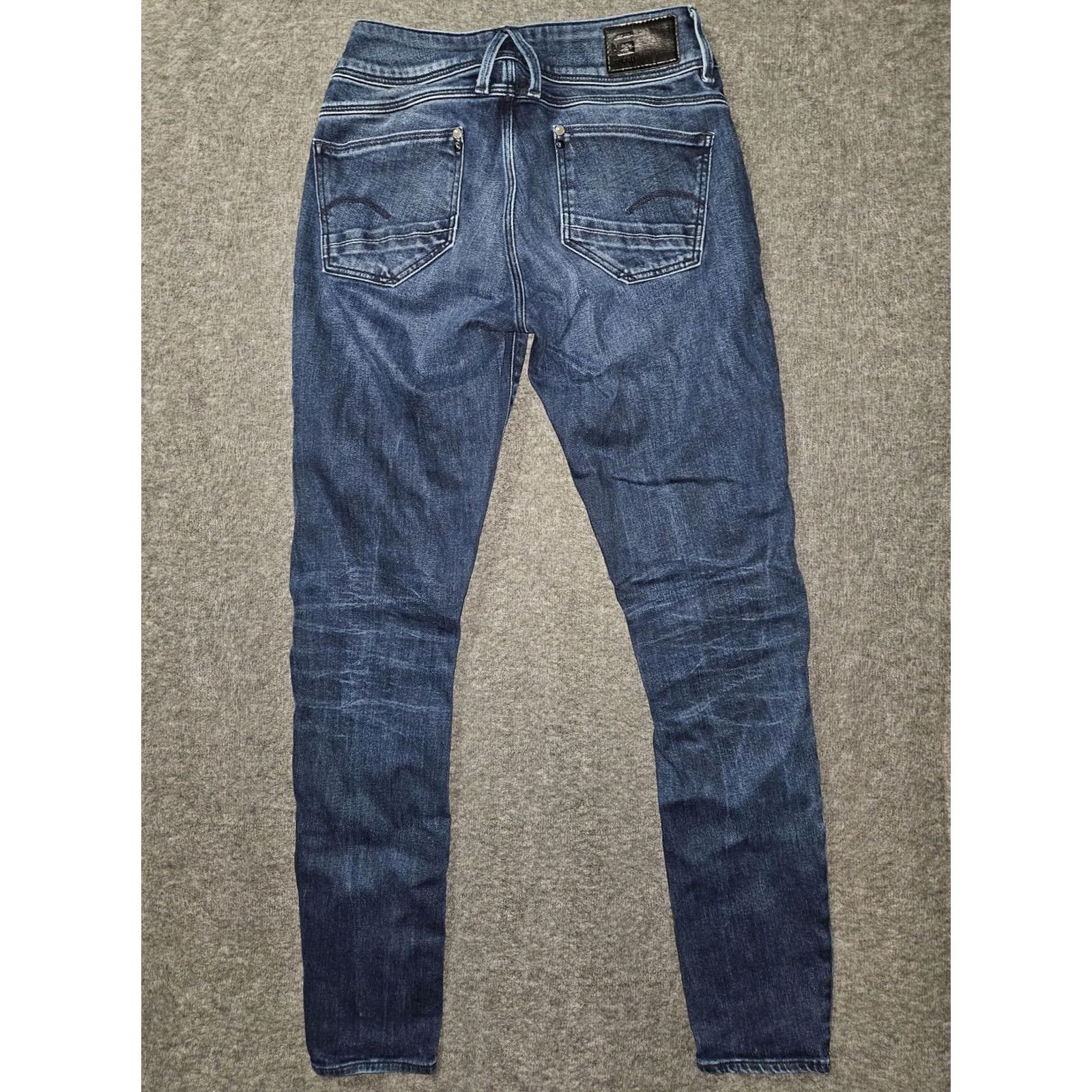 Vintage G-Star RAW Jeans Womens 25x30 Blue Lynn Mid Skinny Stretch Denim Distressed Size 42" / US 20 - 7 Thumbnail