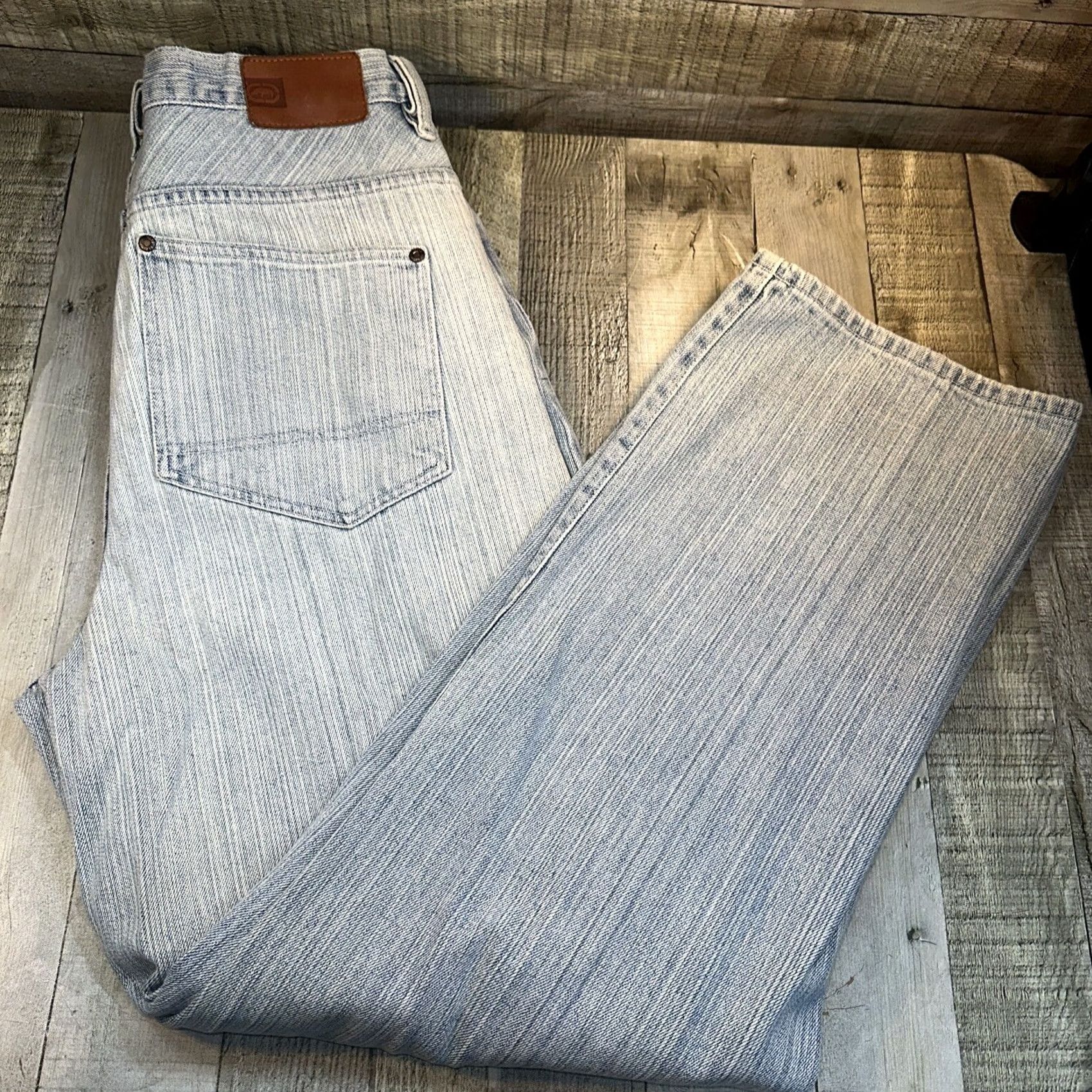 Vintage VINTAGE ECHO Men’s Jeans Baggy Five Pocket 32x32 Blue 90s 00s Y2K Wide-Leg Mens Size US 32 / EU 48 - 4 Thumbnail