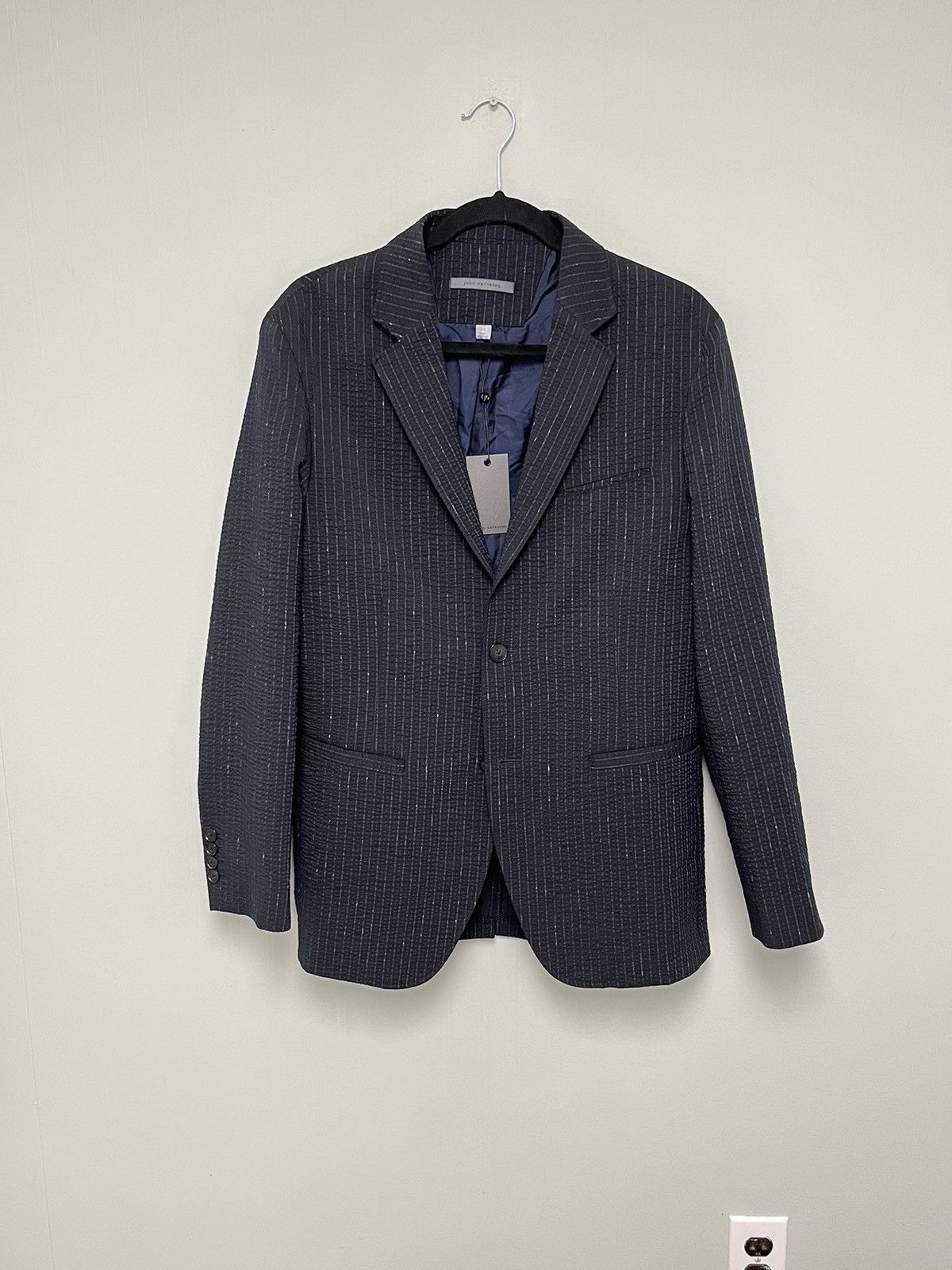 John Varvatos Seersucker Jacquard Jacket. 50 Size US M / EU 48-50 / 2 - 6 Thumbnail