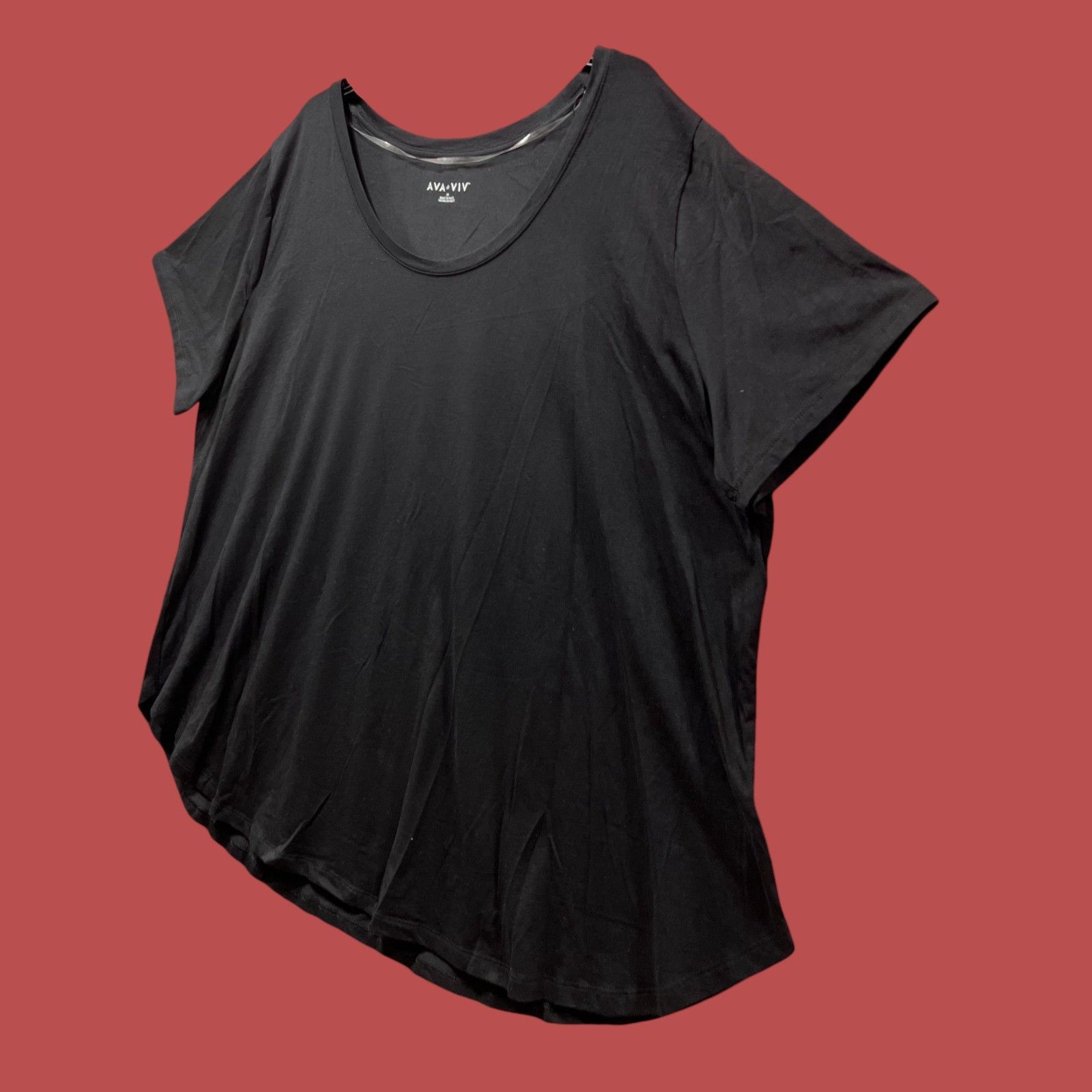 Other Ava & Viv - Women's Short Sleeve Relaxed Scoop Neck T-Shirt Size 3XL / US 20-22 - 16 Thumbnail