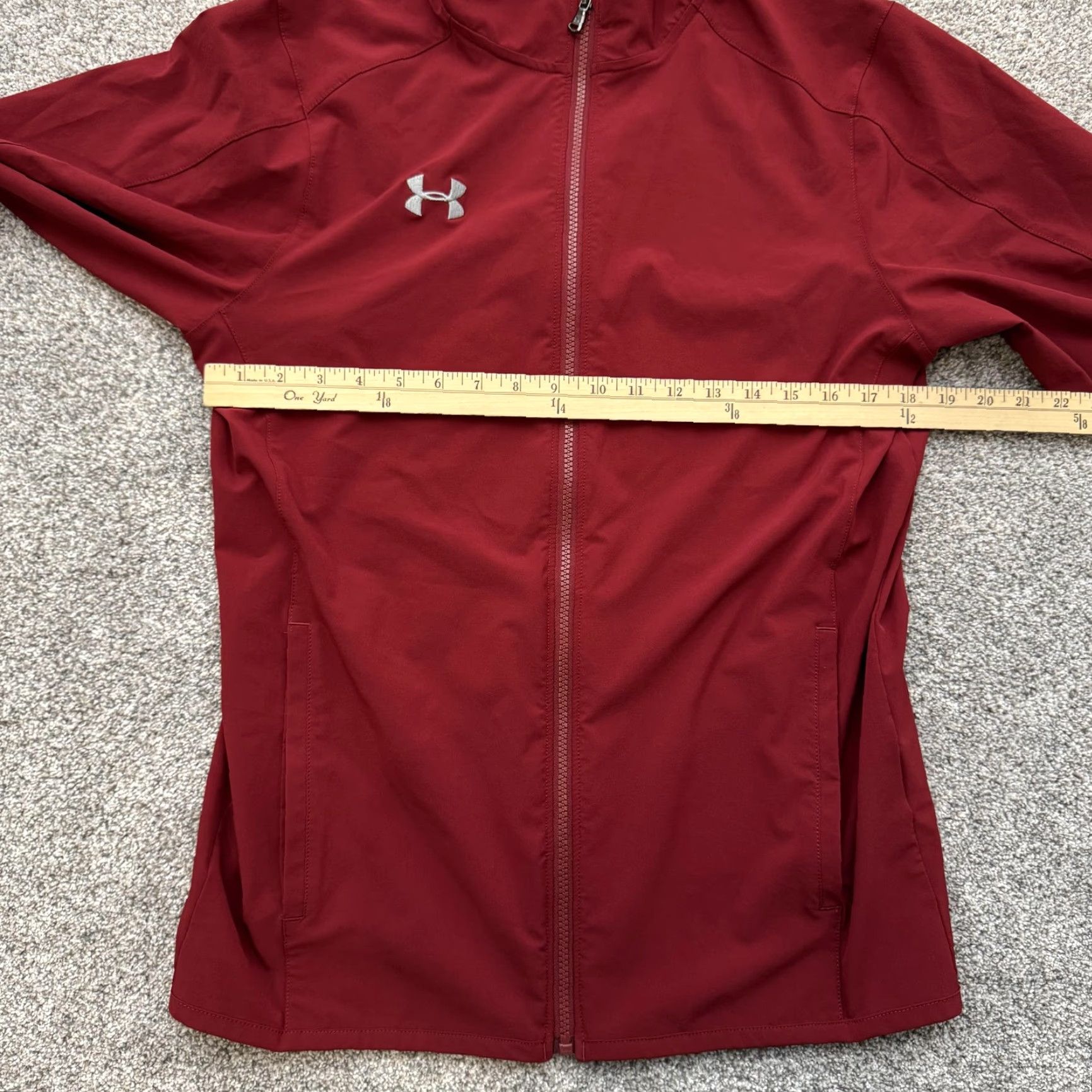 Under Armour Under Armour Jacket Mens Small Red Gray HeatGear Full Zip Athletic Windbreaker Size US S / EU 44-46 / 1 - 6 Thumbnail