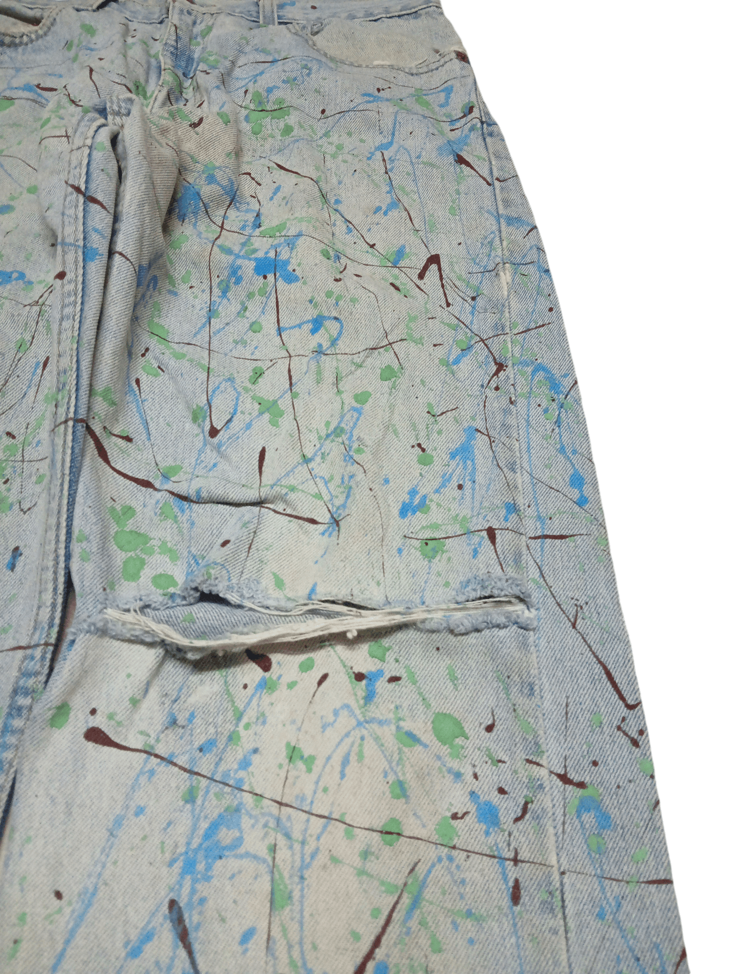 Levi's × Levi's Vintage Clothing vintage distressed levis 505 custom splatter paints Size US 33 - 3 Thumbnail
