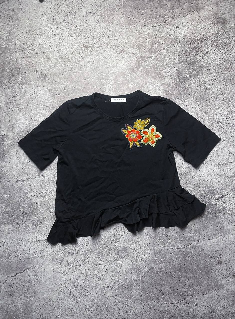 Sandro SANDRO FLOWER T-SHIRT Size M / US 6-8 / IT 42-44 - 1 Thumbnail