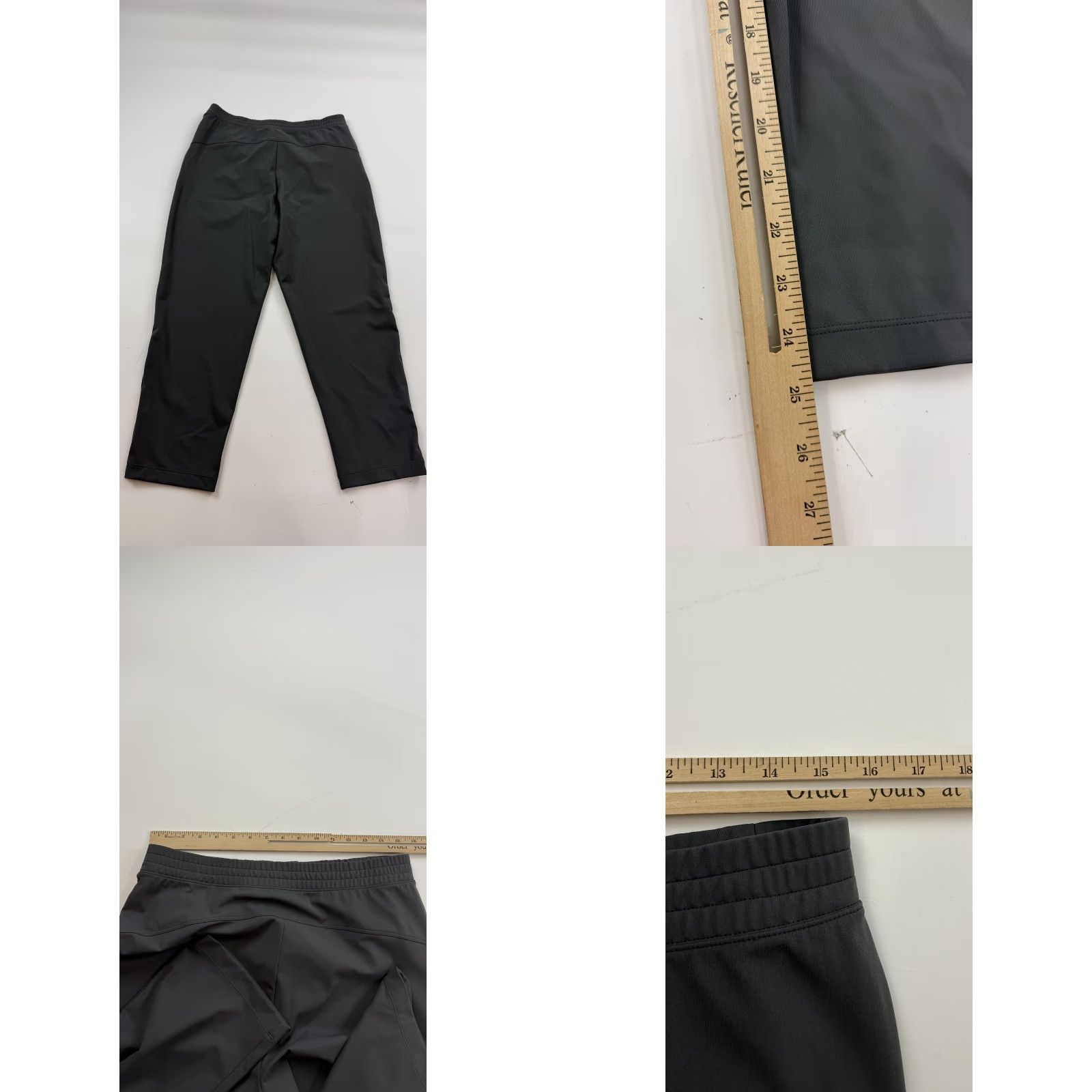 Vintage Babaton The Group Pants Womens Large Gray Cropped Pull-On Stretch Casual Ankle Pockets Size 36" / US 14 / IT 50 - 8 Thumbnail