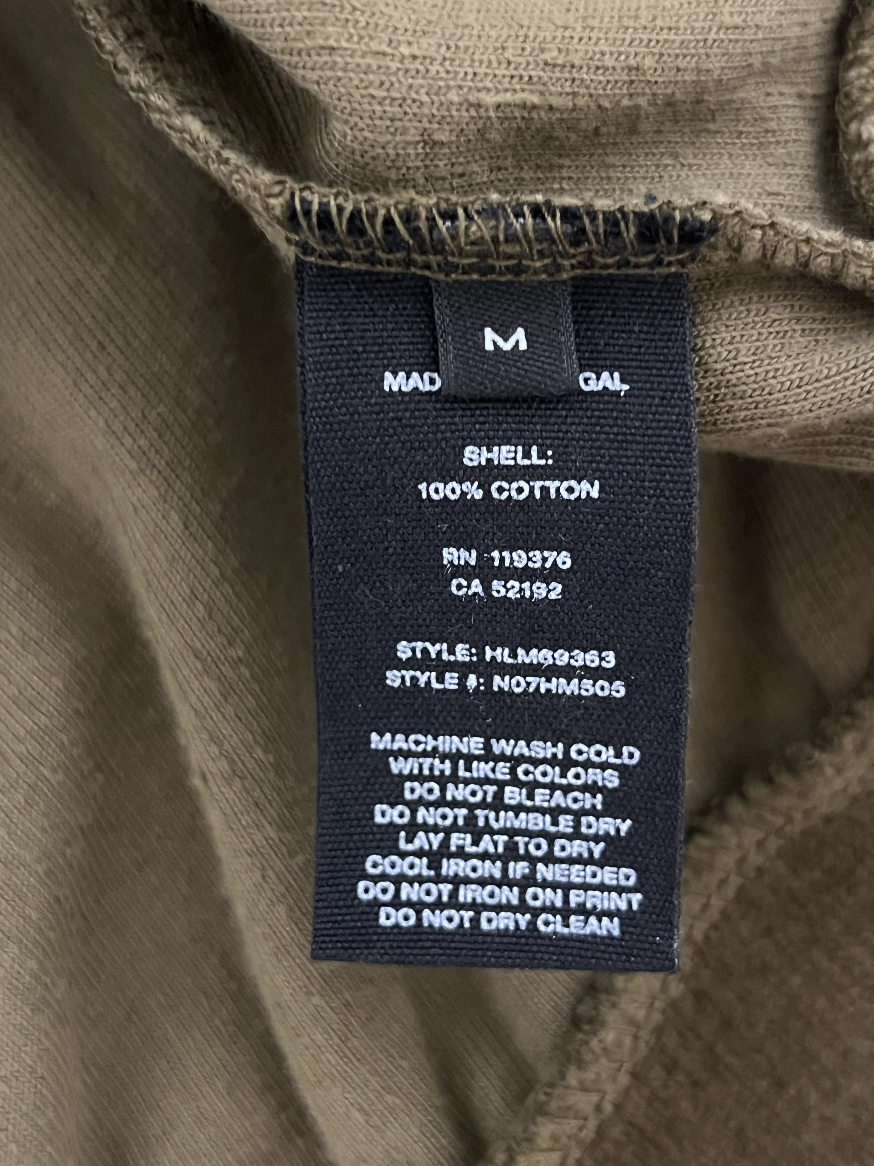 Helmut Lang 💚 Helmut Lang Cotton Velour Olive Half-Zip Sweatshirt NEW Size US M / EU 48-50 / 2 - 10 Thumbnail