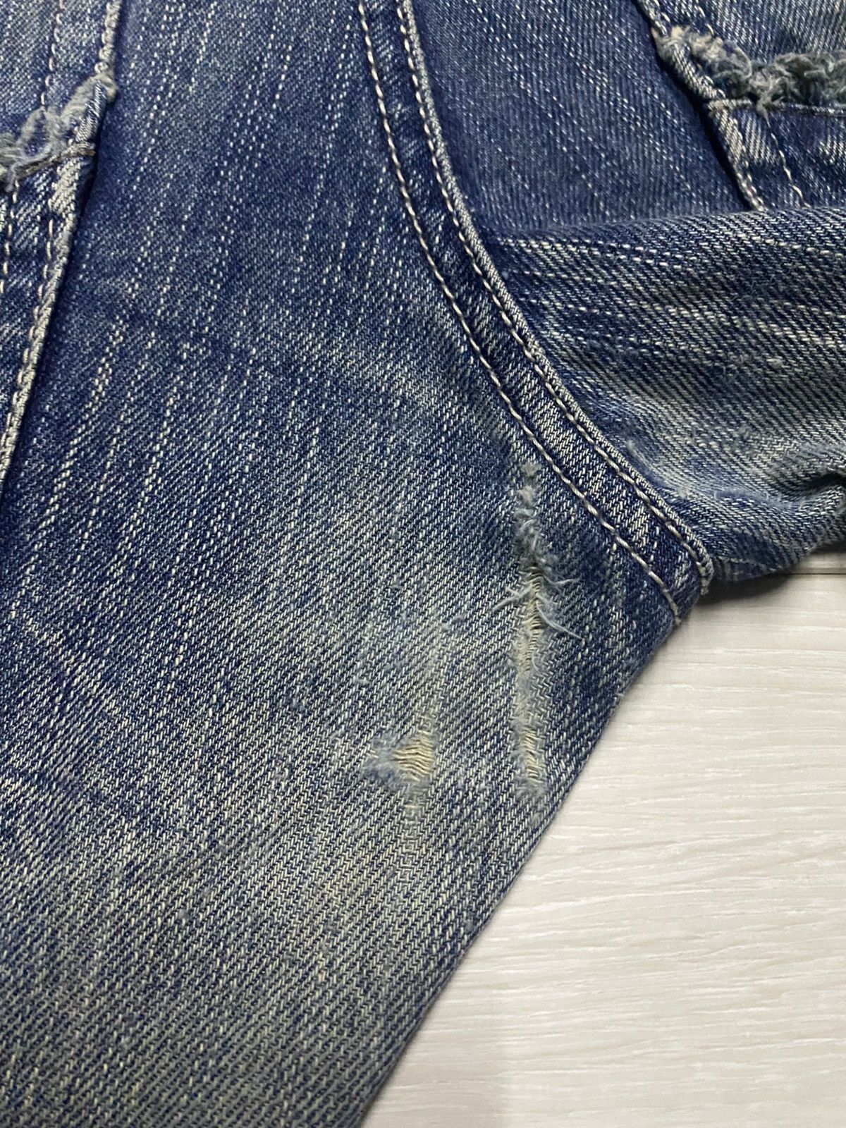 If Six Was Nine Blow By Blue Skull Button Denim Underground Japan Brand Rare Size US 32 / EU 48 - 16 Thumbnail