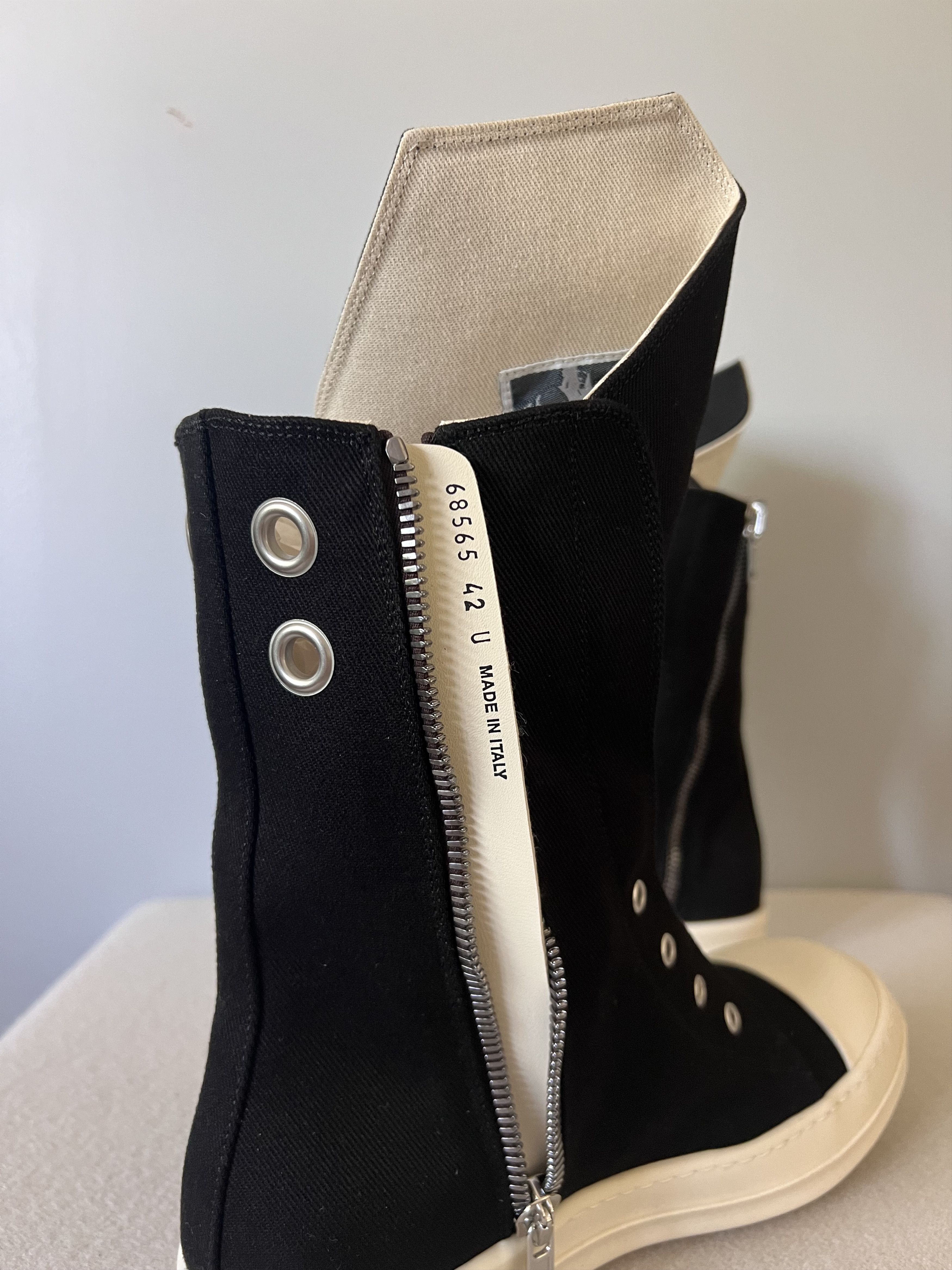 Rick Owens Drkshdw Rick Owens DRKSHDW Ramones Boots in Black Size US 9 / EU 42 - 8 Thumbnail