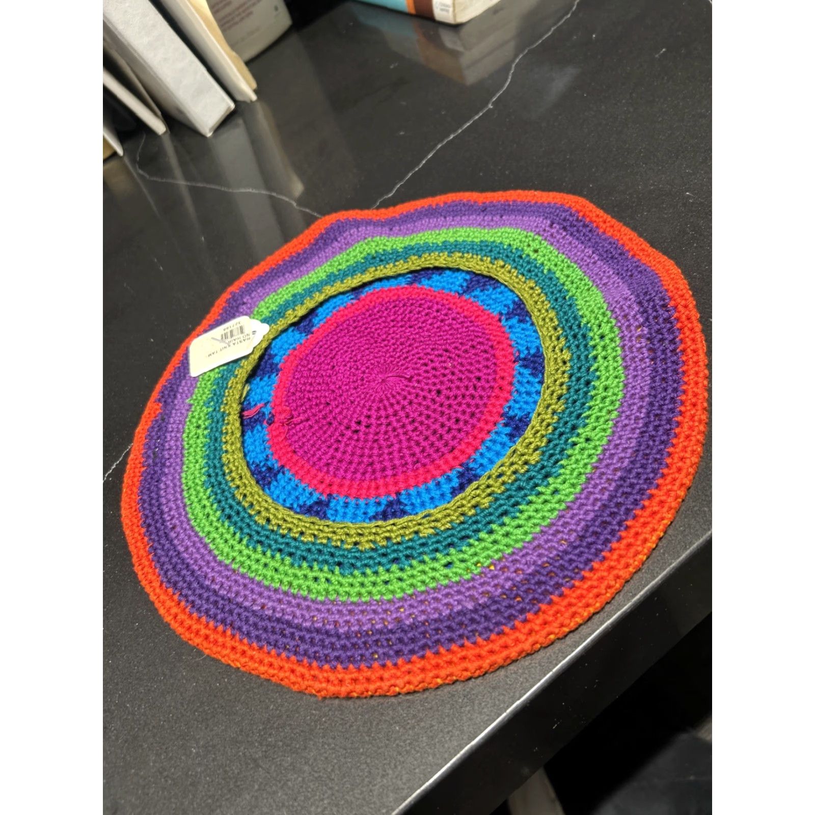 Vintage VINTAGE NOST Rainbow Beanie Hat Striped Hand woven Knit Bucket Slouch 90s Original Mens/Womens Size ONE SIZE - 2 Thumbnail