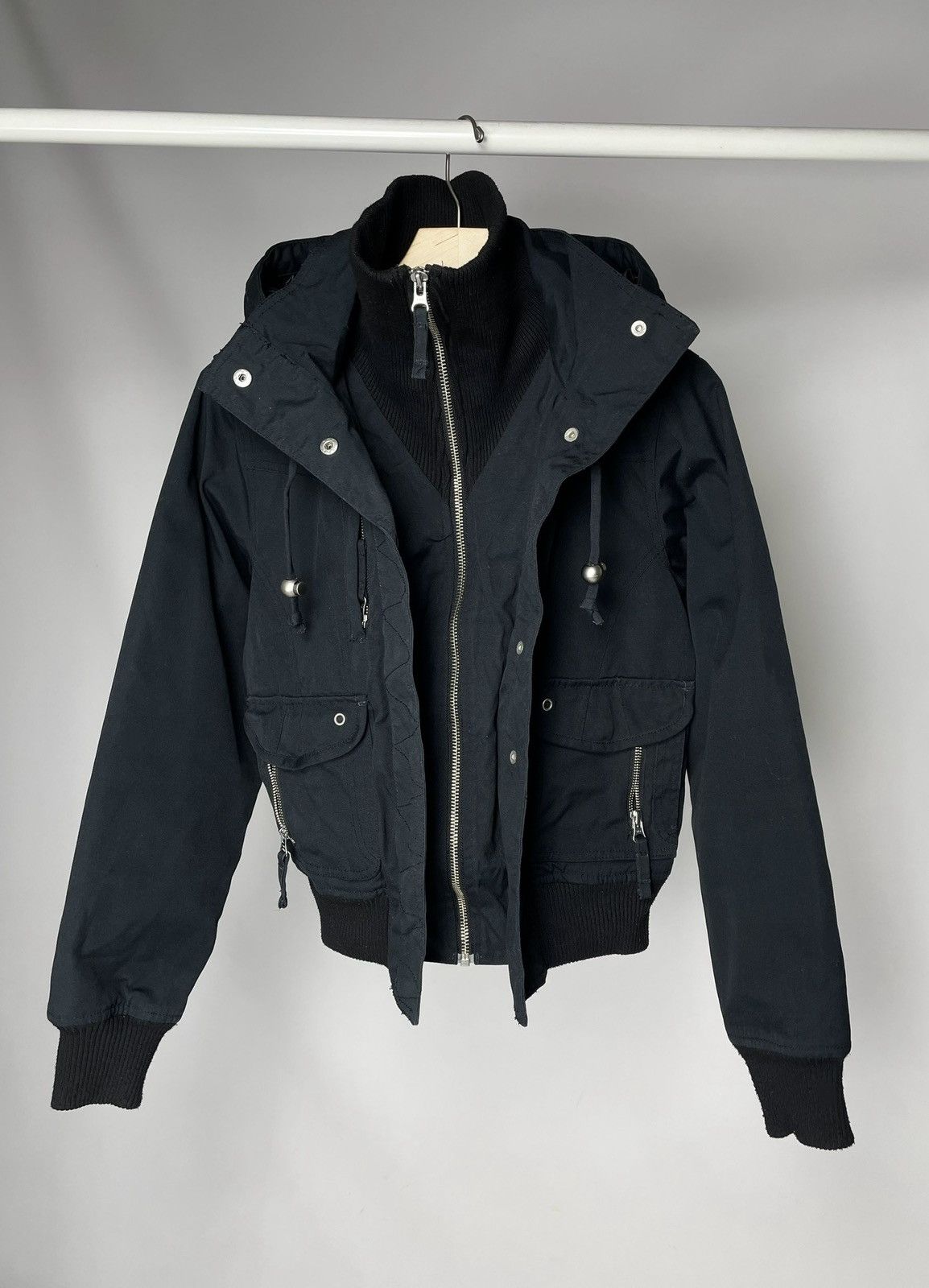 Japanese Brand Japanese Vintage Avantgarde Y2K Opium Black Bomber Jacket Size S / US 4 / IT 40 - 1 Thumbnail